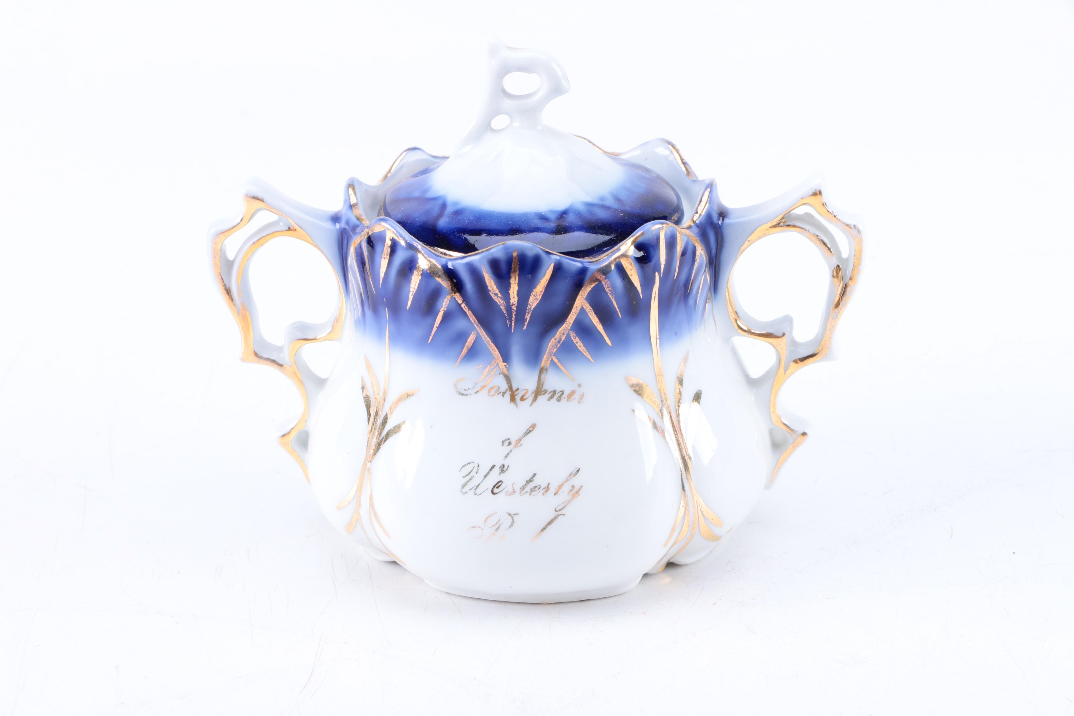 Glass and Porcelain Rhode Island Souvenirs