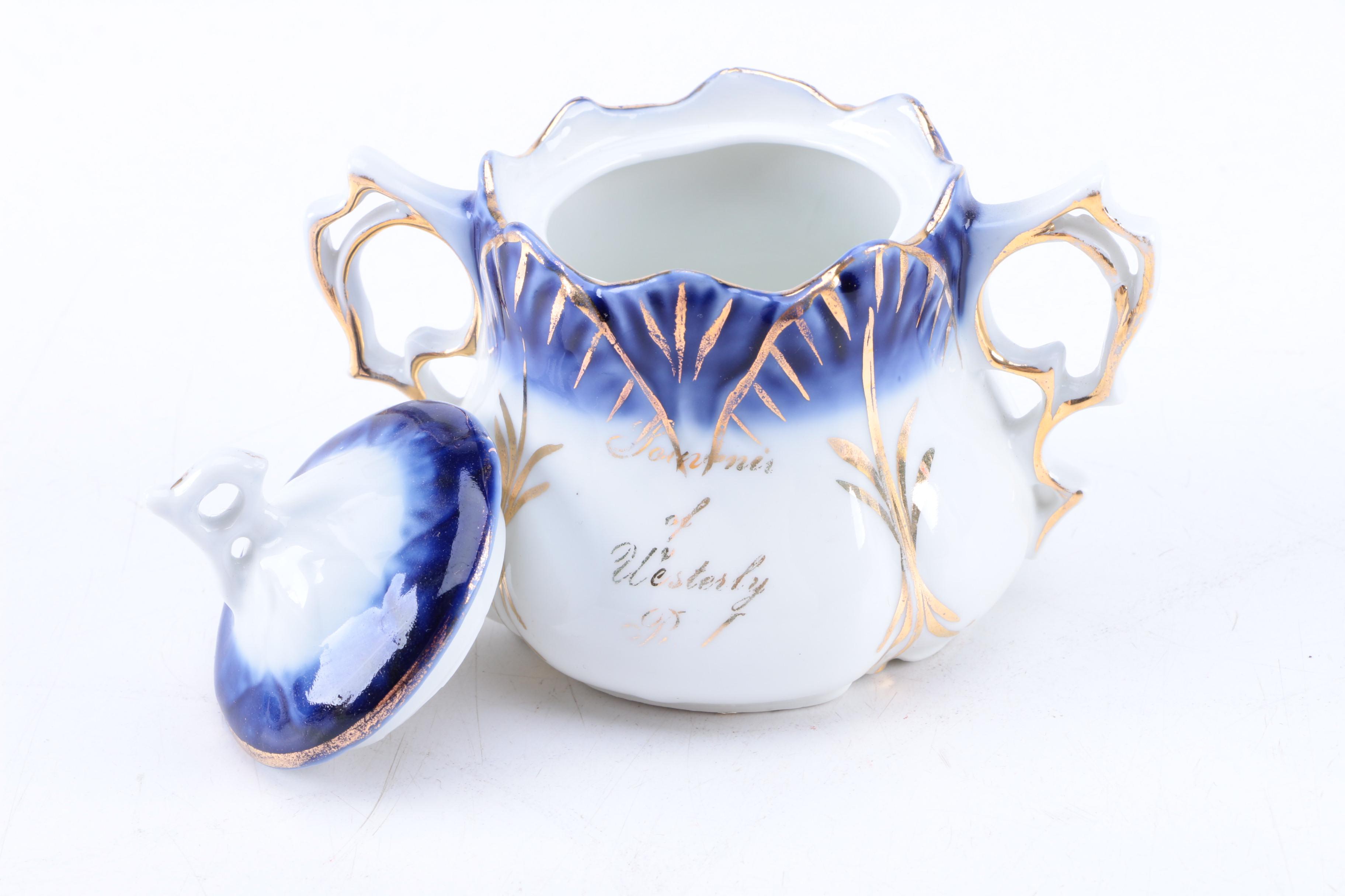 Glass and Porcelain Rhode Island Souvenirs
