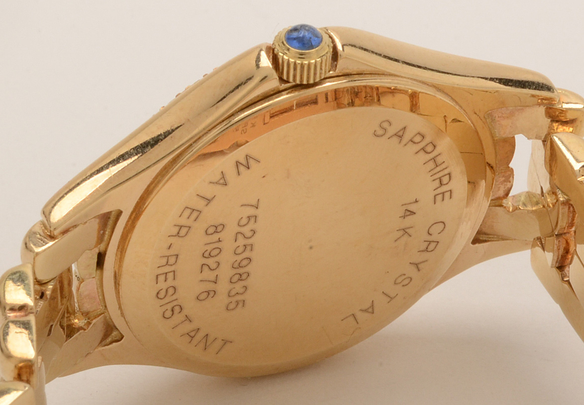 Movado 14K Yellow Gold and Diamond Watch