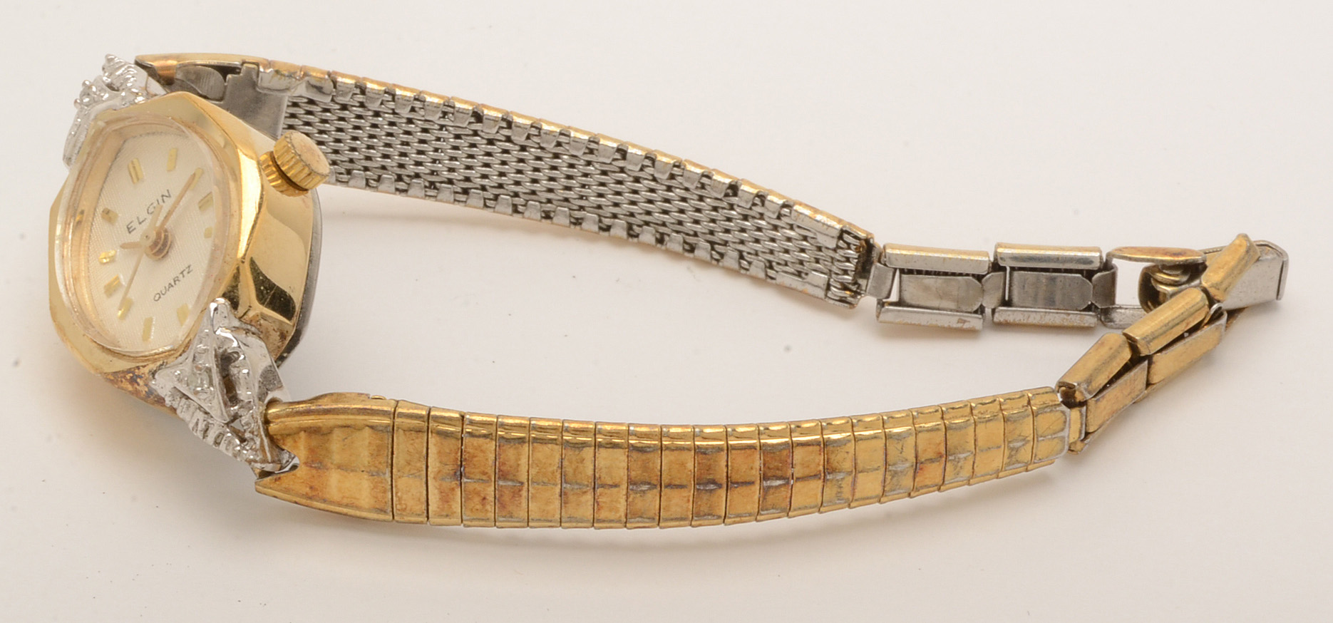 Elgin Quartz Watch with Diamond Accents