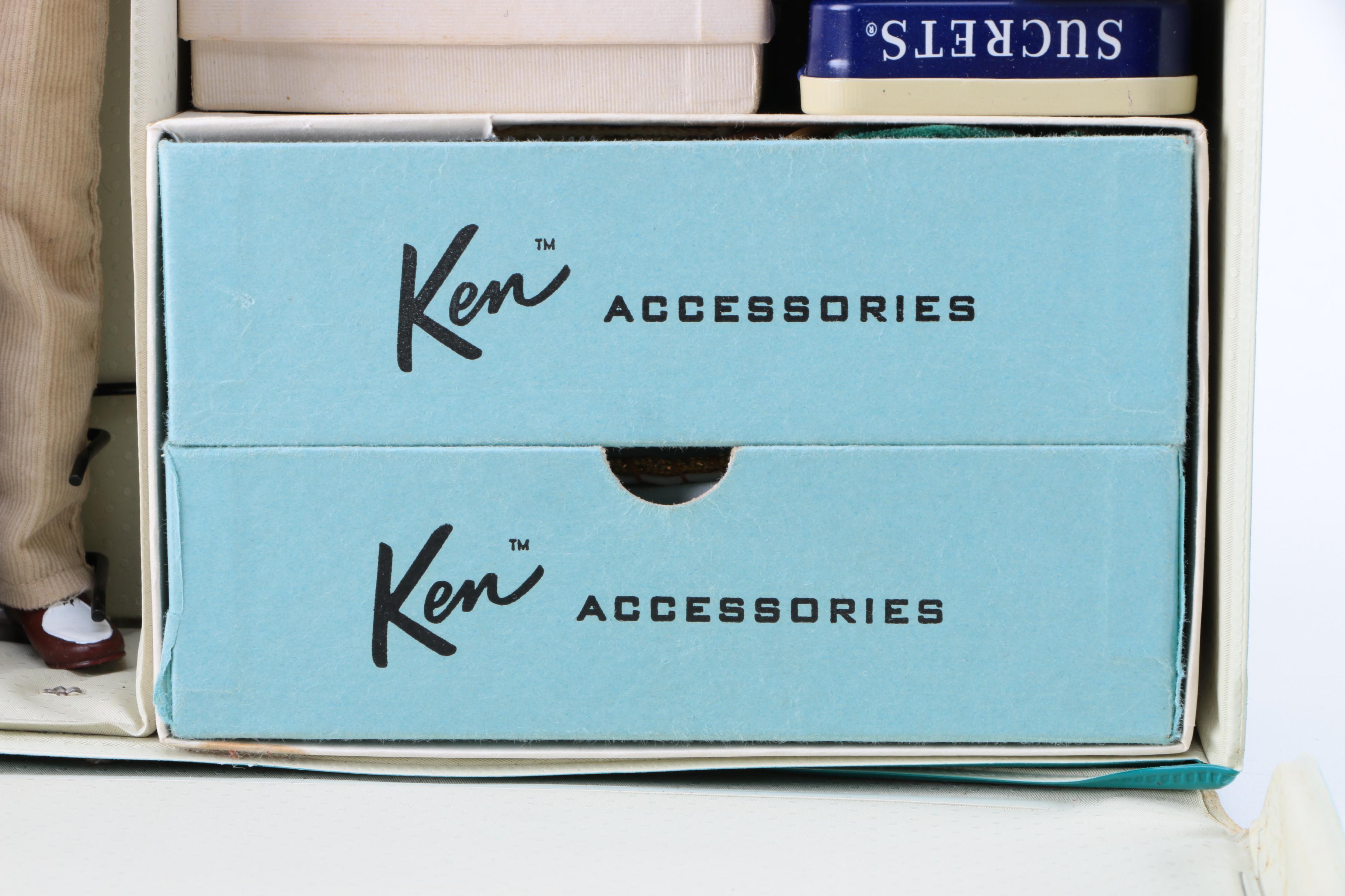 Vintage Ken Doll with Case and Accessories