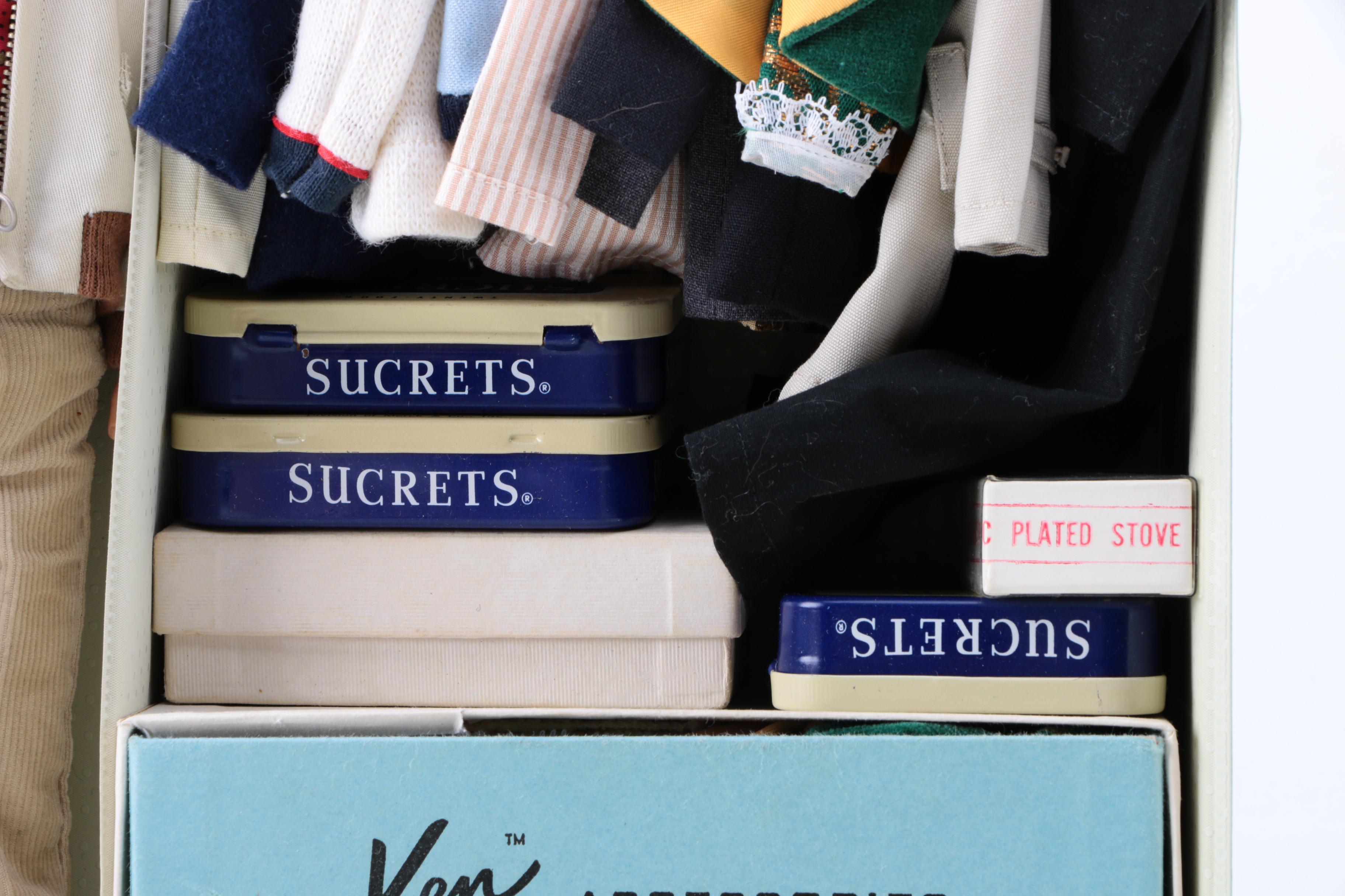 Vintage Ken Doll with Case and Accessories