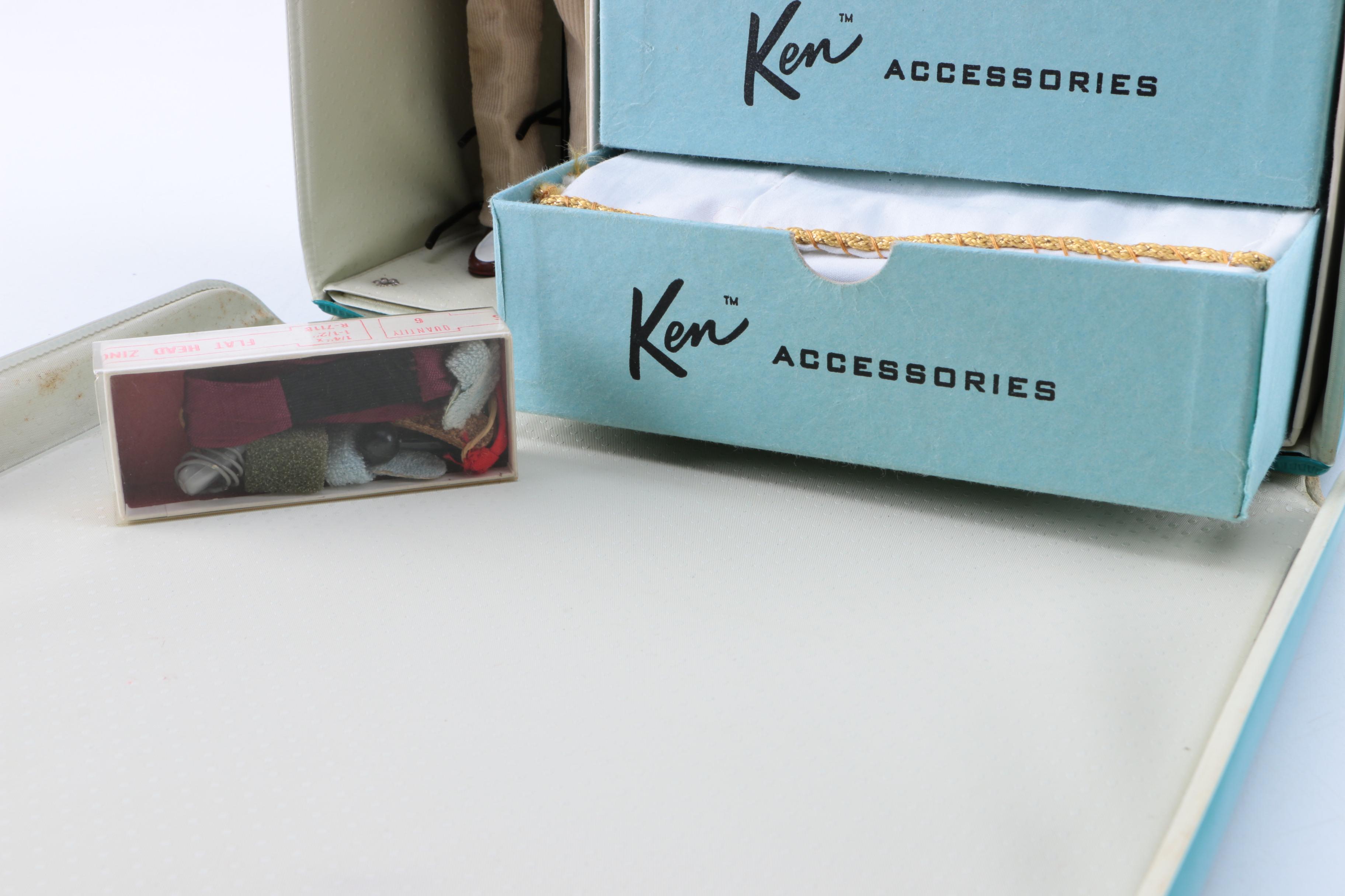 Vintage Ken Doll with Case and Accessories