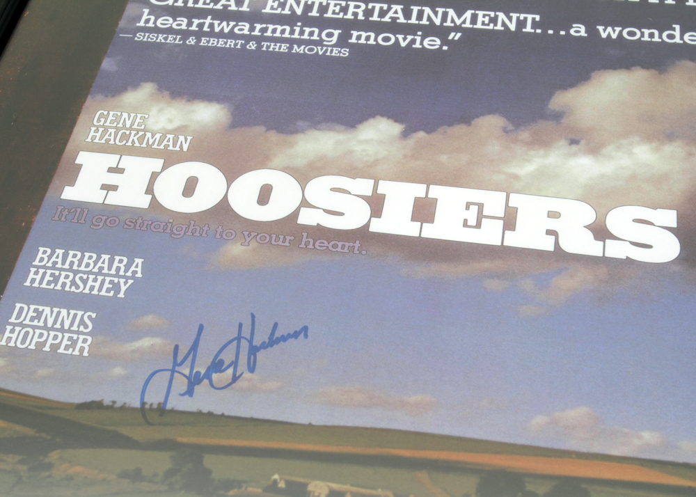 Signed "Hoosiers" Cast Poster and Movie Memorabilia