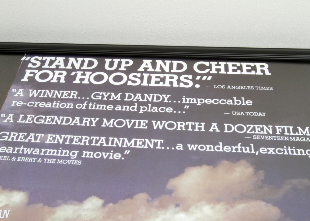 Signed "Hoosiers" Cast Poster and Movie Memorabilia