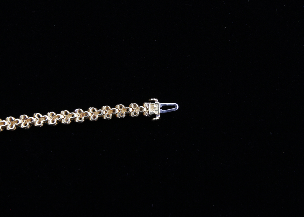 18K Yellow Gold 2.70 CTW Emerald and 2.30 CTW Diamond Tennis Bracelet