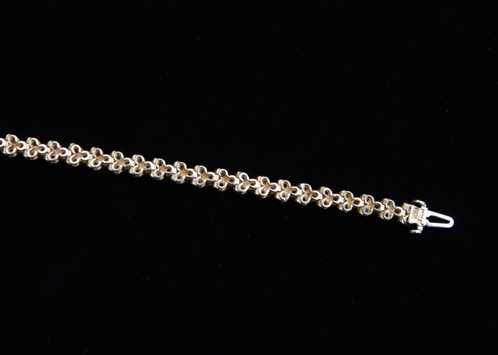 18K Yellow Gold 2.70 CTW Emerald and 2.30 CTW Diamond Tennis Bracelet