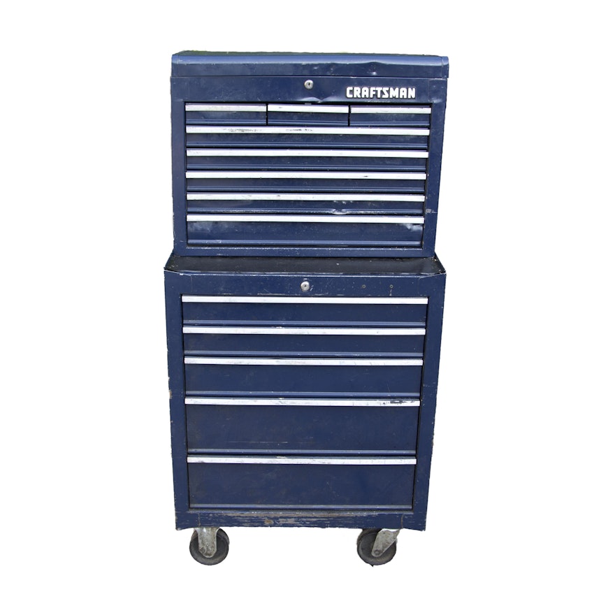 Blue Craftsman tool chest