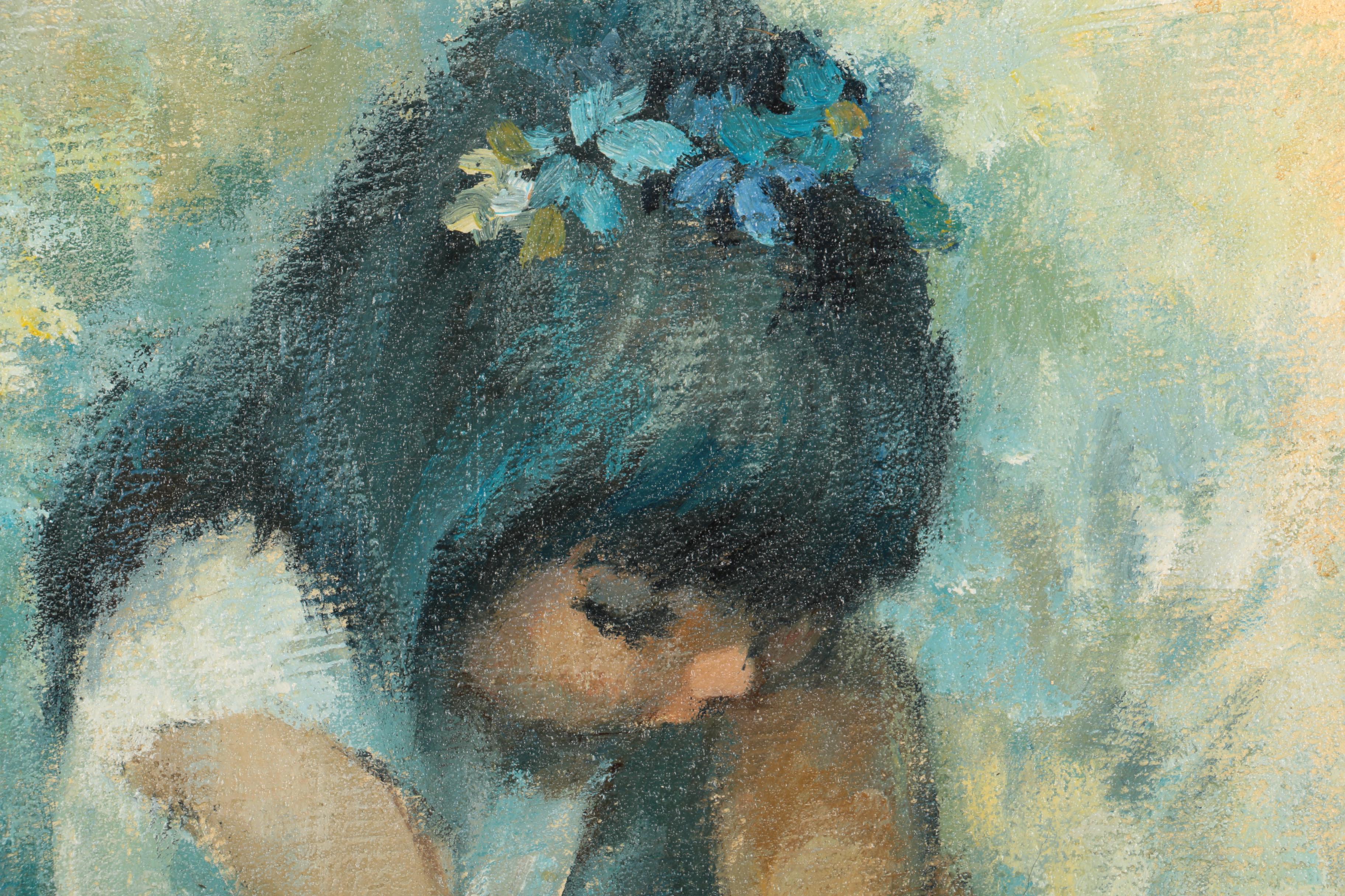 Christl Hansen Painting of a Young Girl