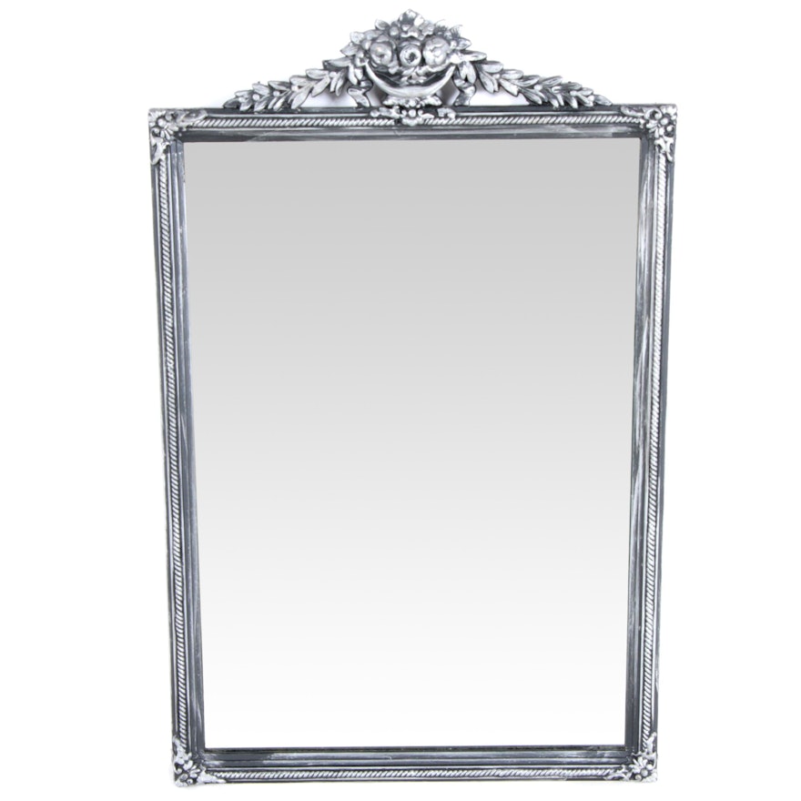 Black and Silver Tone Wall Mirror