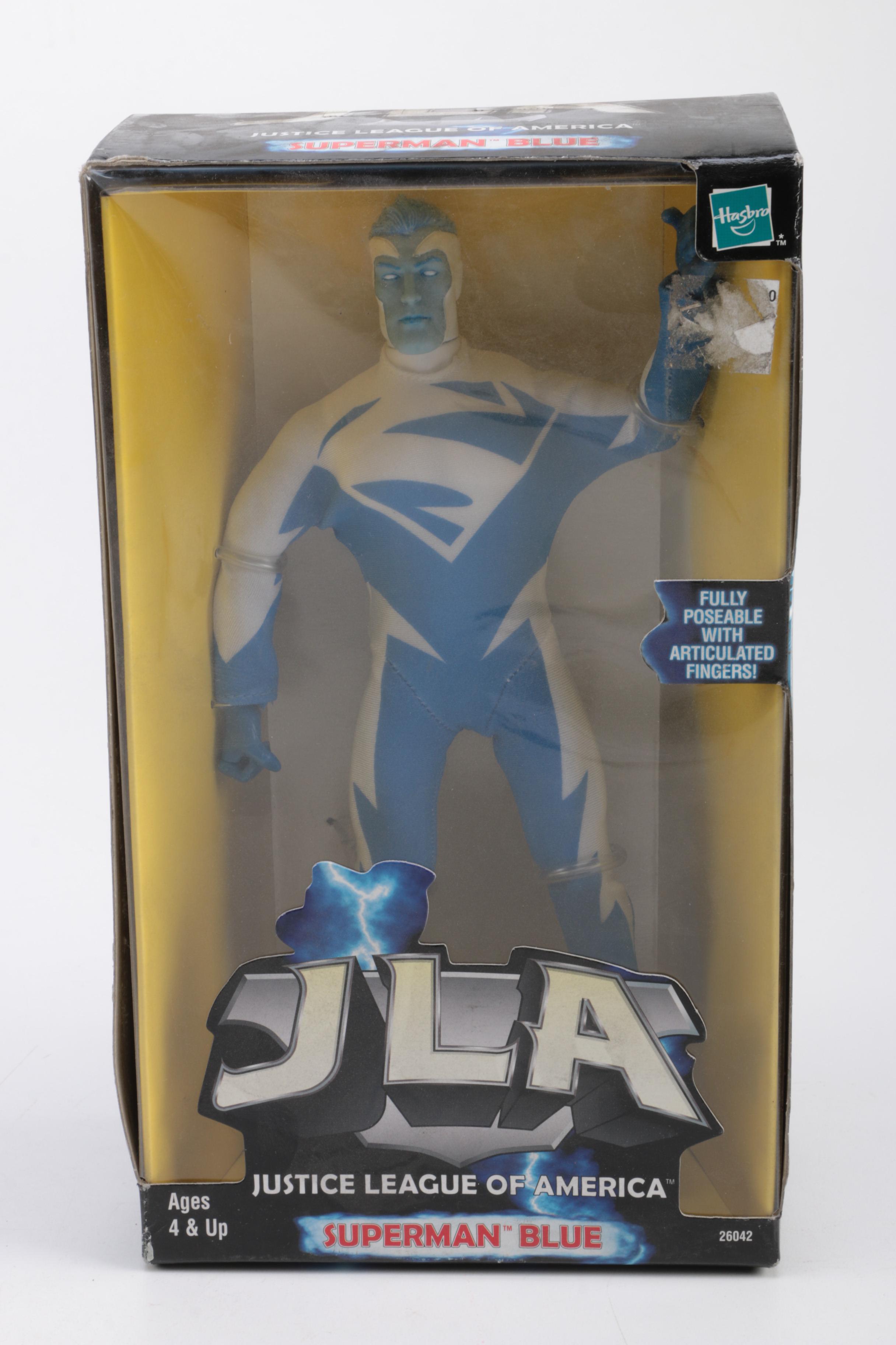 "JLA" Martian Manhunter and Superman Blue Action Figures