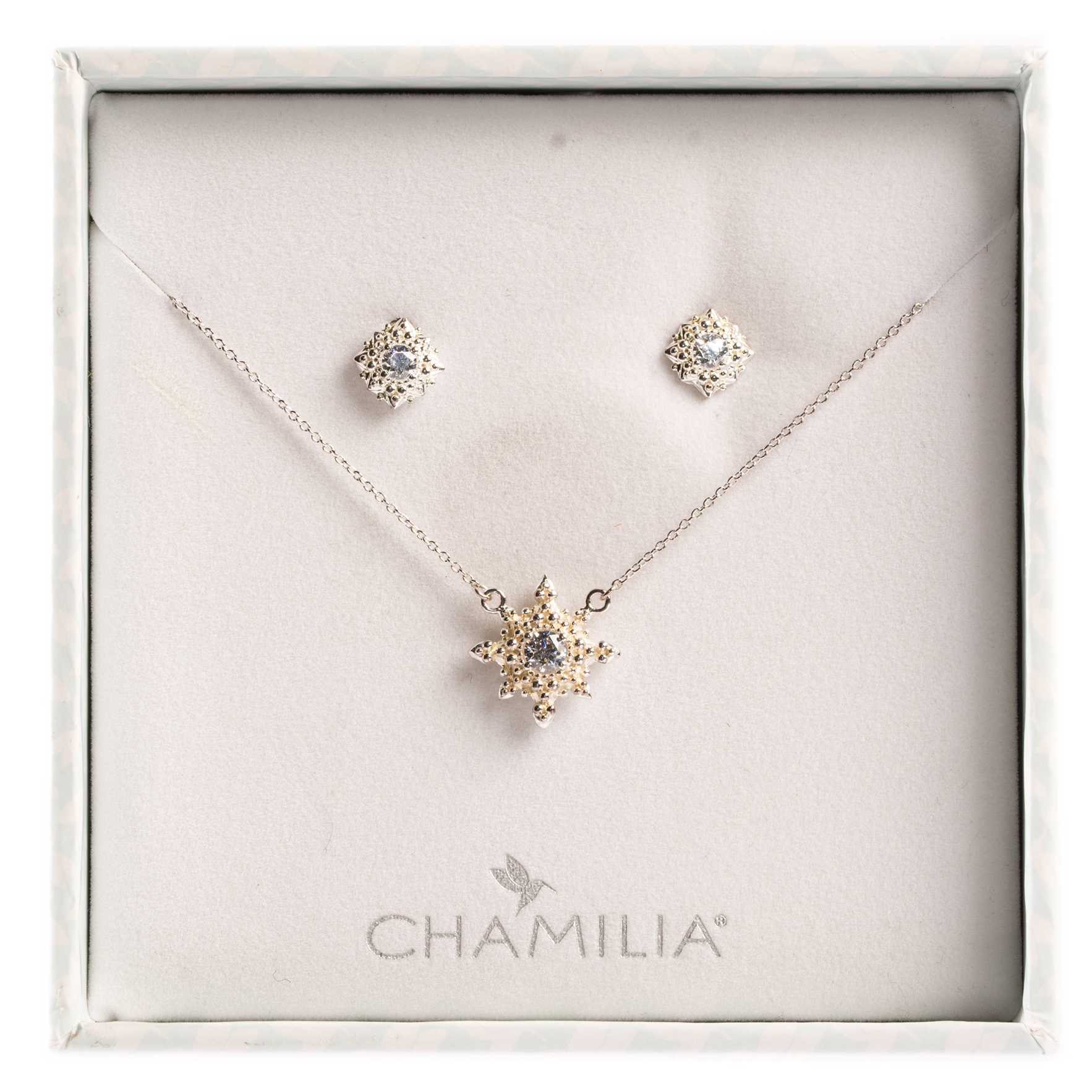 Sterling Silver Chamilia Earrings & Necklace Gift Set