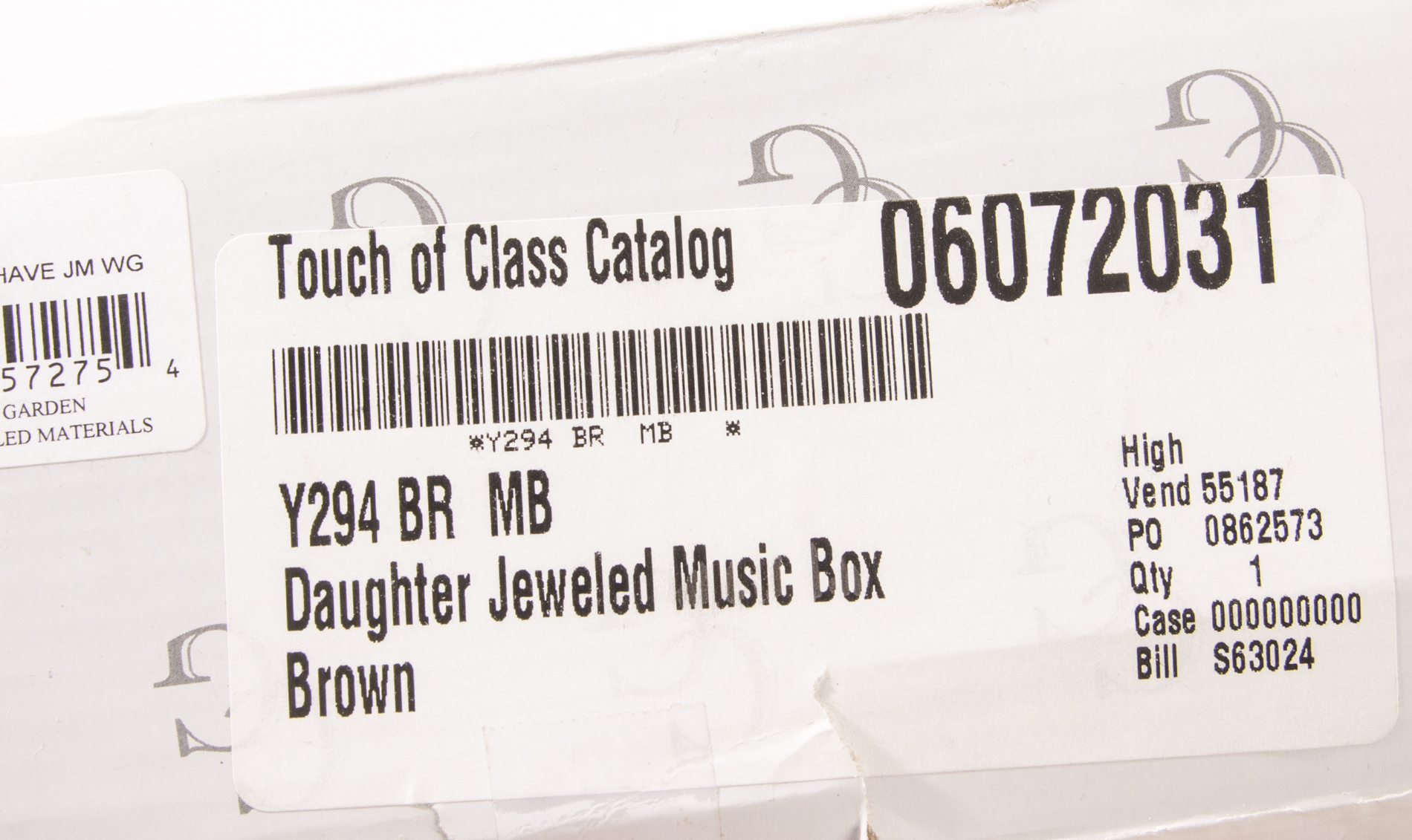 "Daughter" Jeweled Music Box