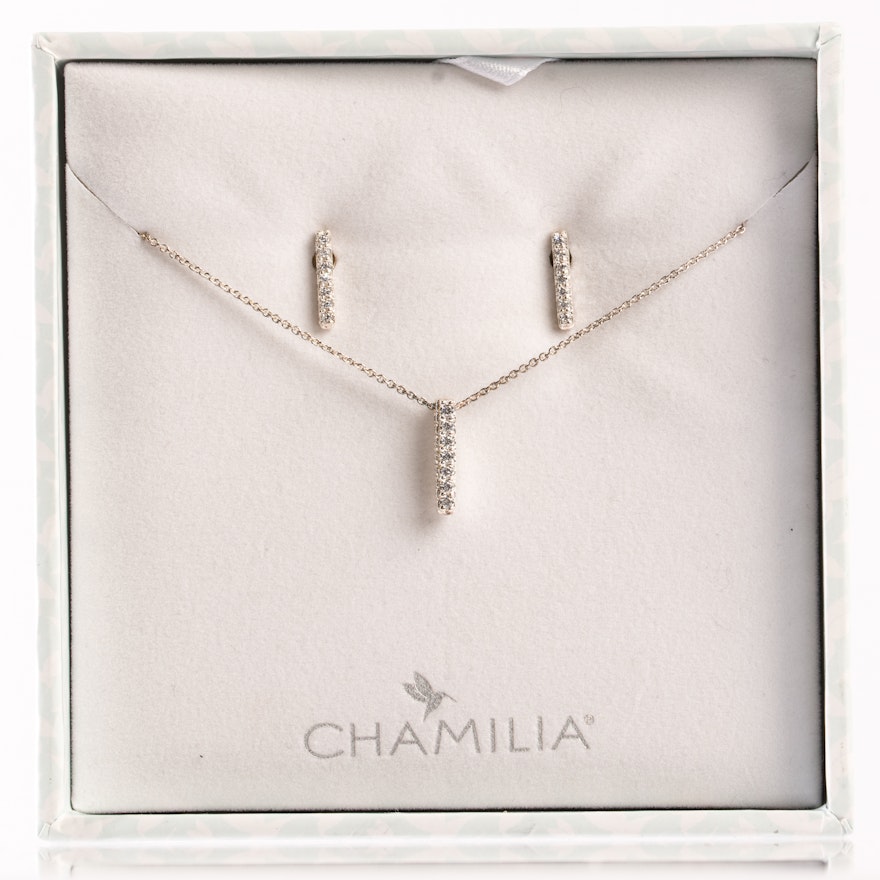 Sterling Silver Chamilia Earrings & Necklace Gift Set