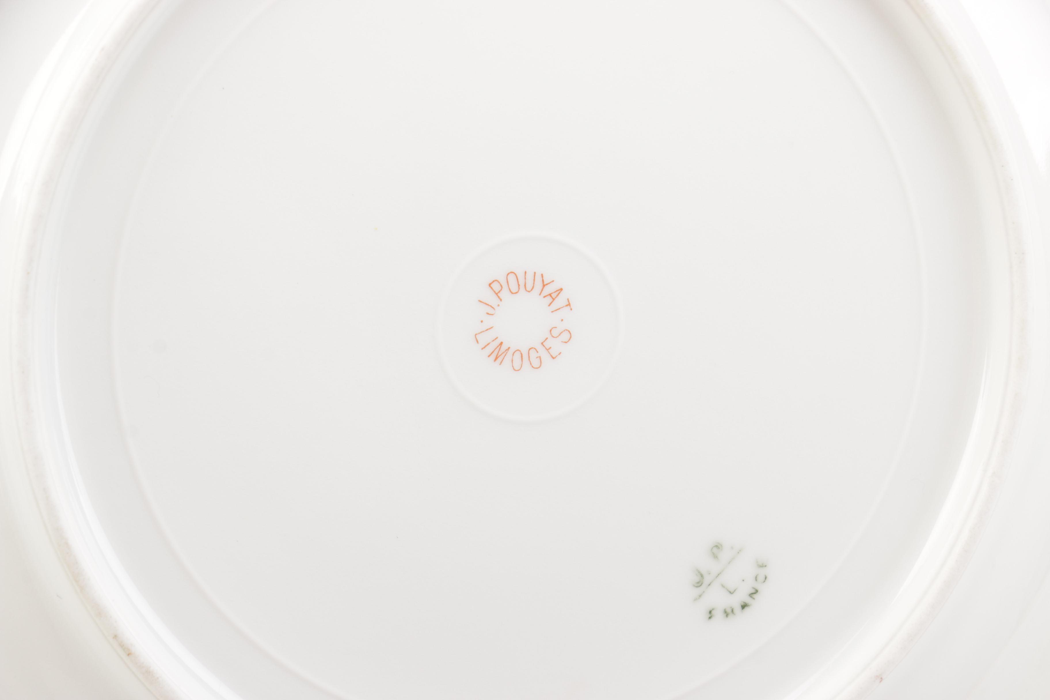 J. Pouyat Limoges and Fitz & Floyd Porcelain Plates