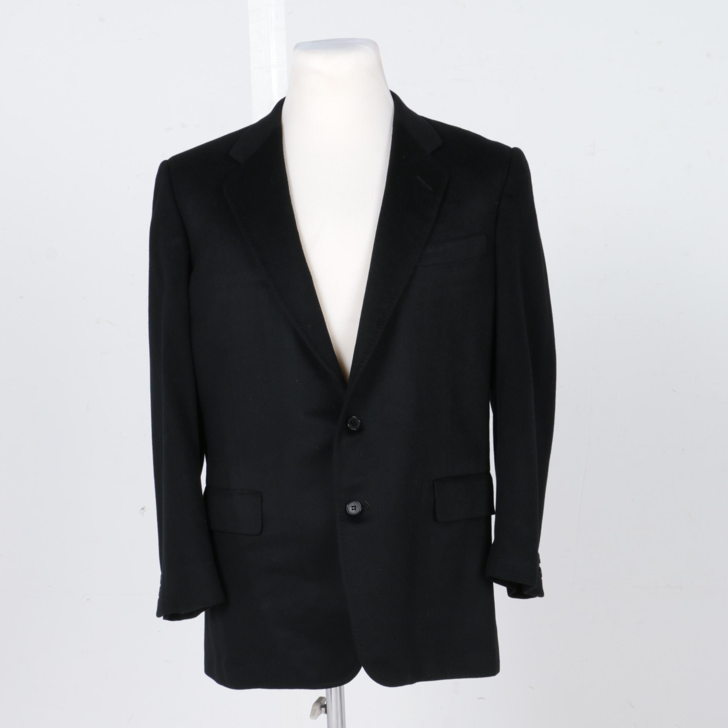 Men's Chester Barrie Black Cashmere Suit Jacket
