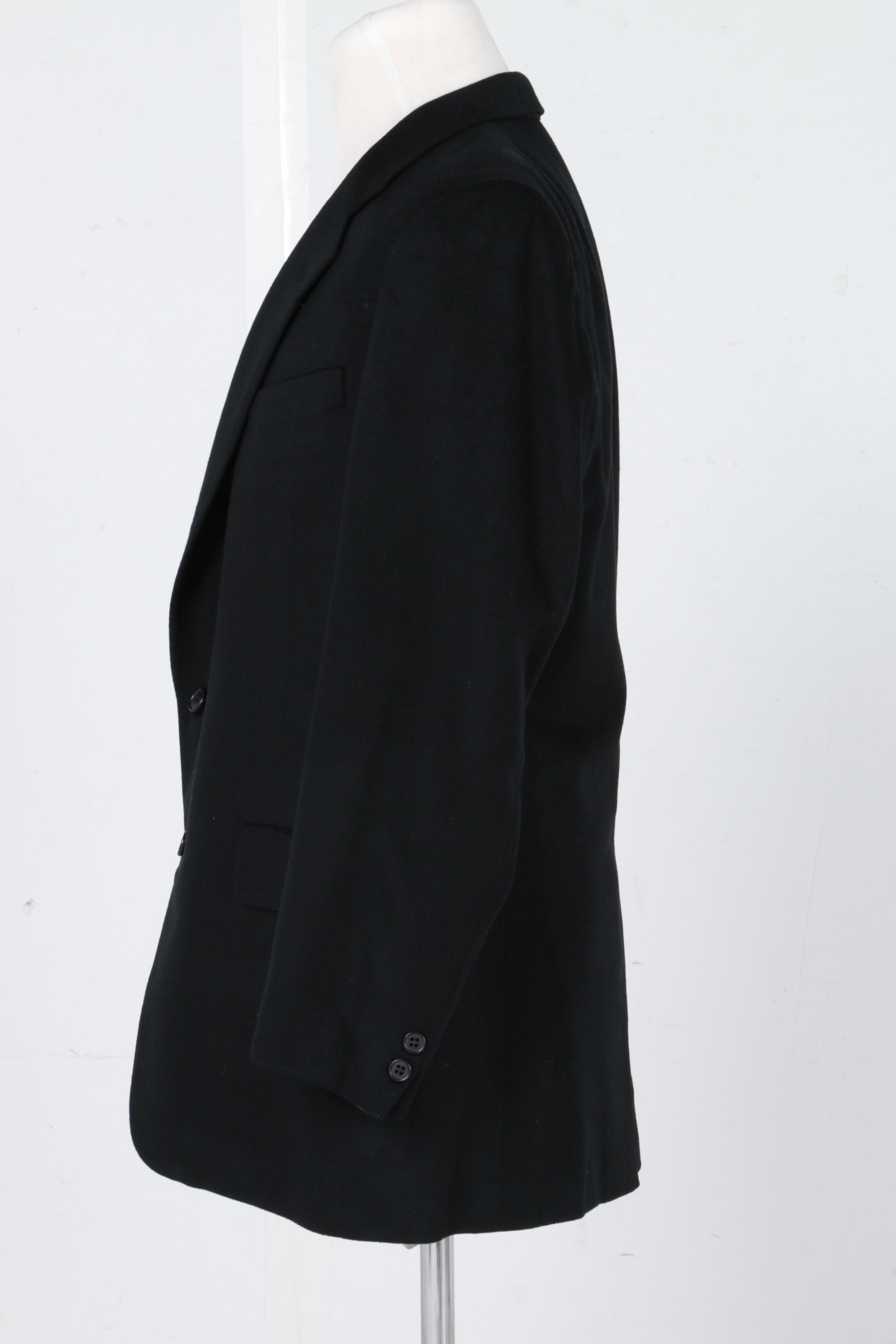 Men's Chester Barrie Black Cashmere Suit Jacket