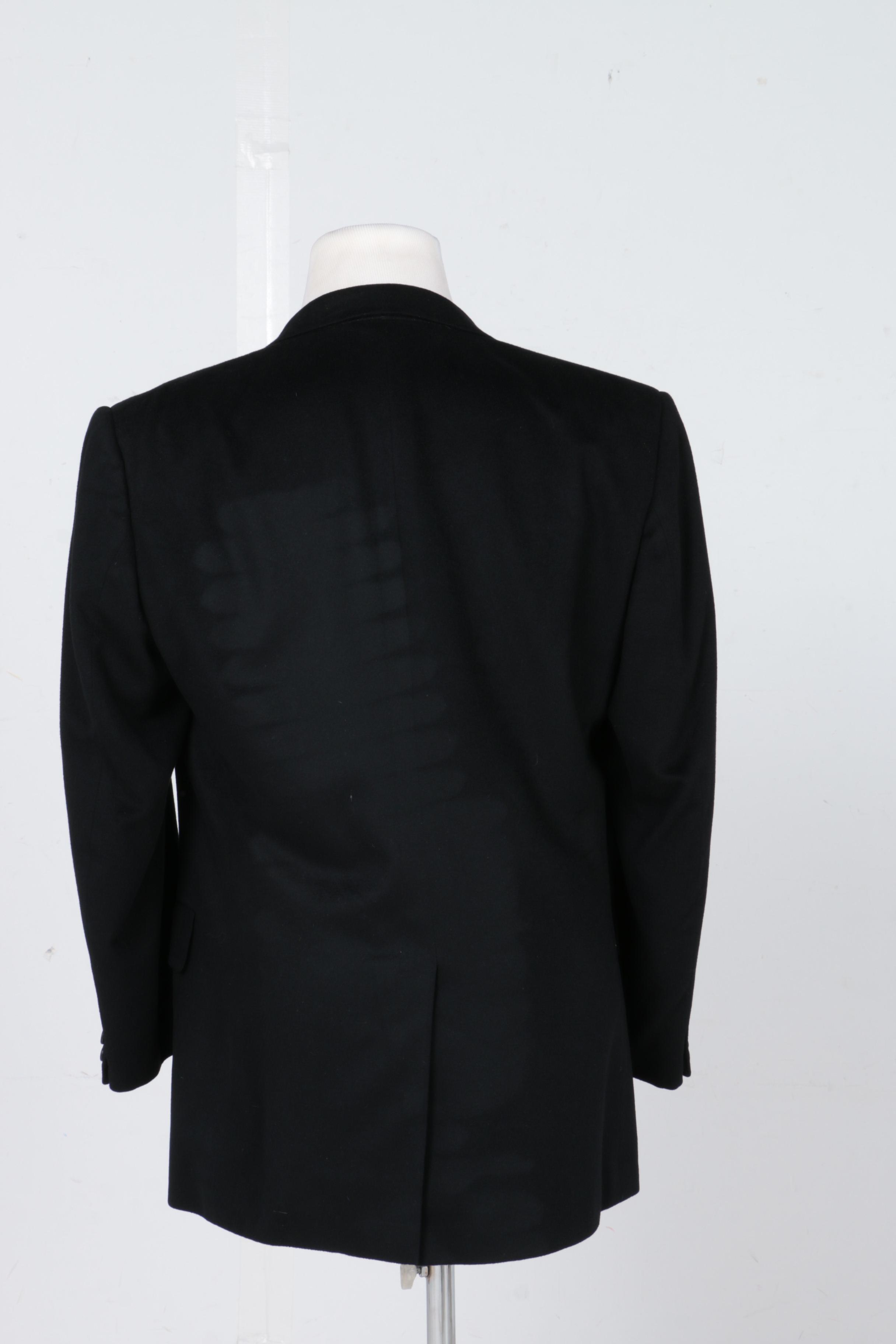 Men's Chester Barrie Black Cashmere Suit Jacket