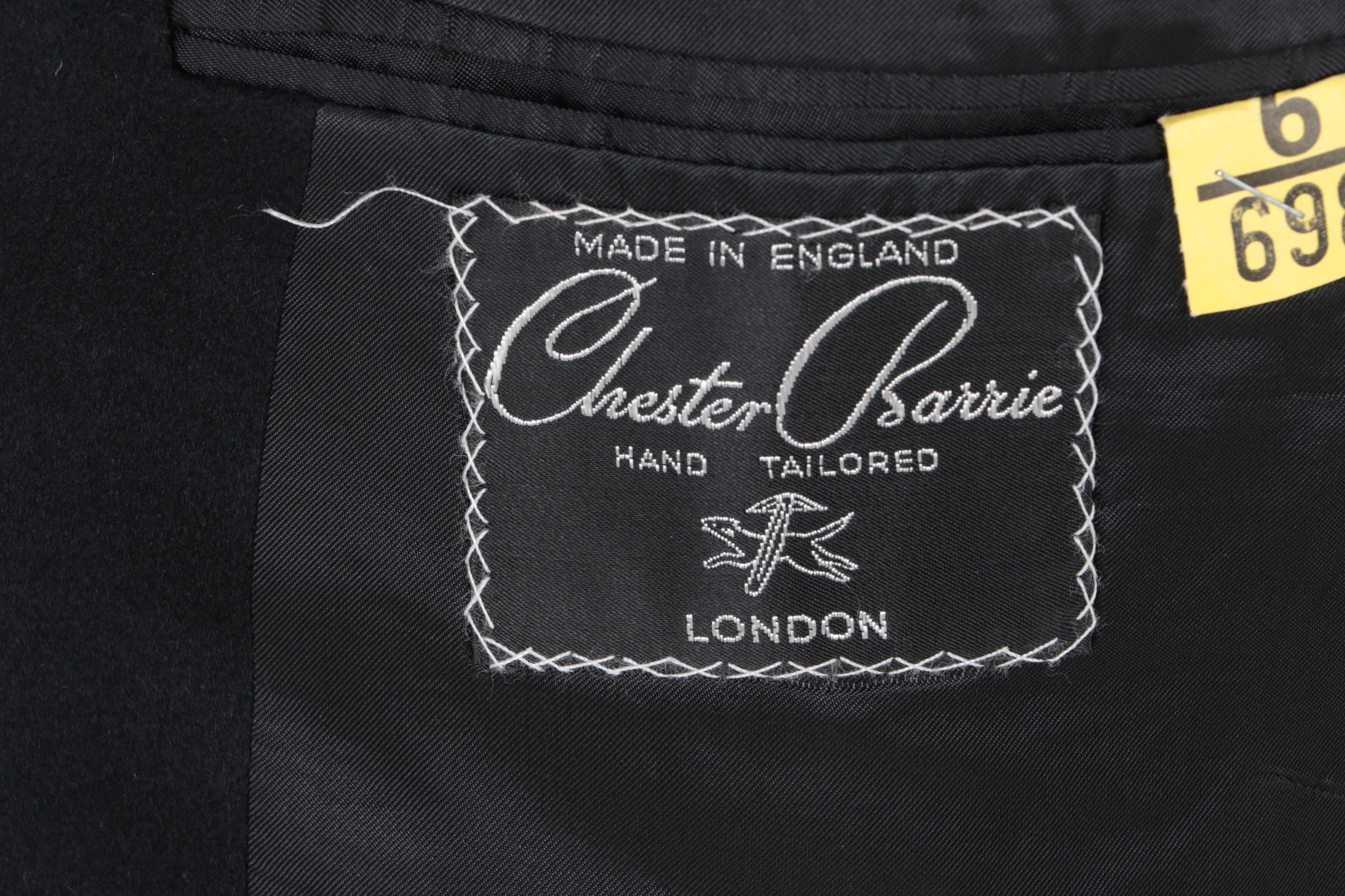 Men's Chester Barrie Black Cashmere Suit Jacket