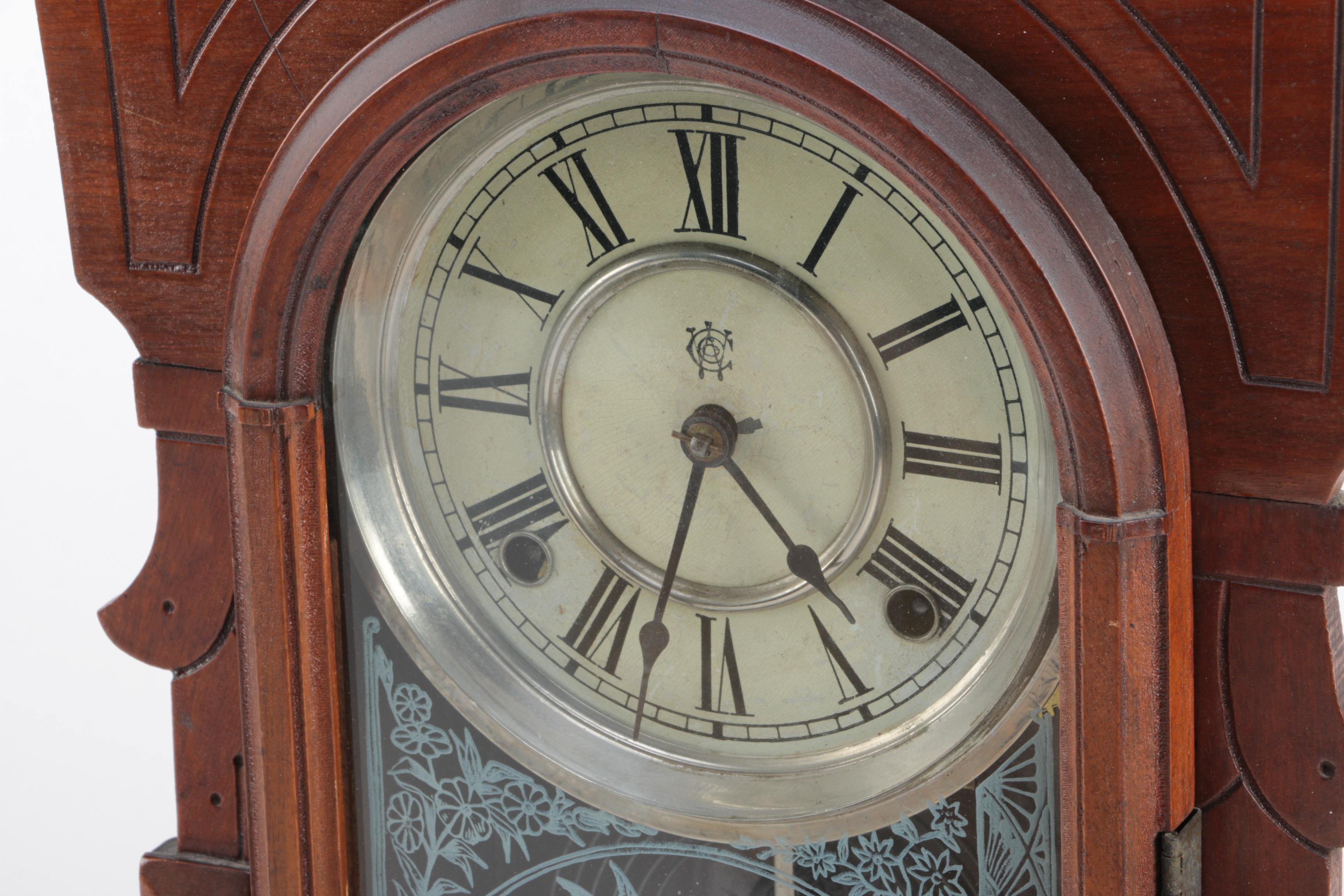 Vintage Madina Wood Gingerbread Mantel Clock
