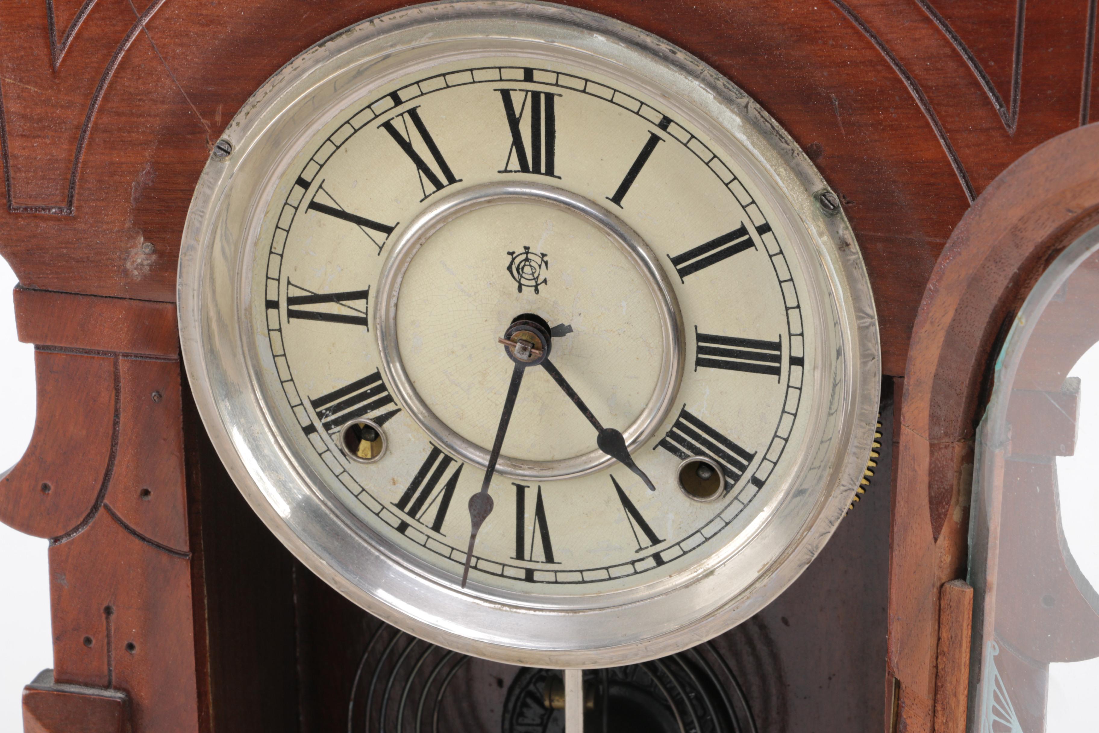 Vintage Madina Wood Gingerbread Mantel Clock