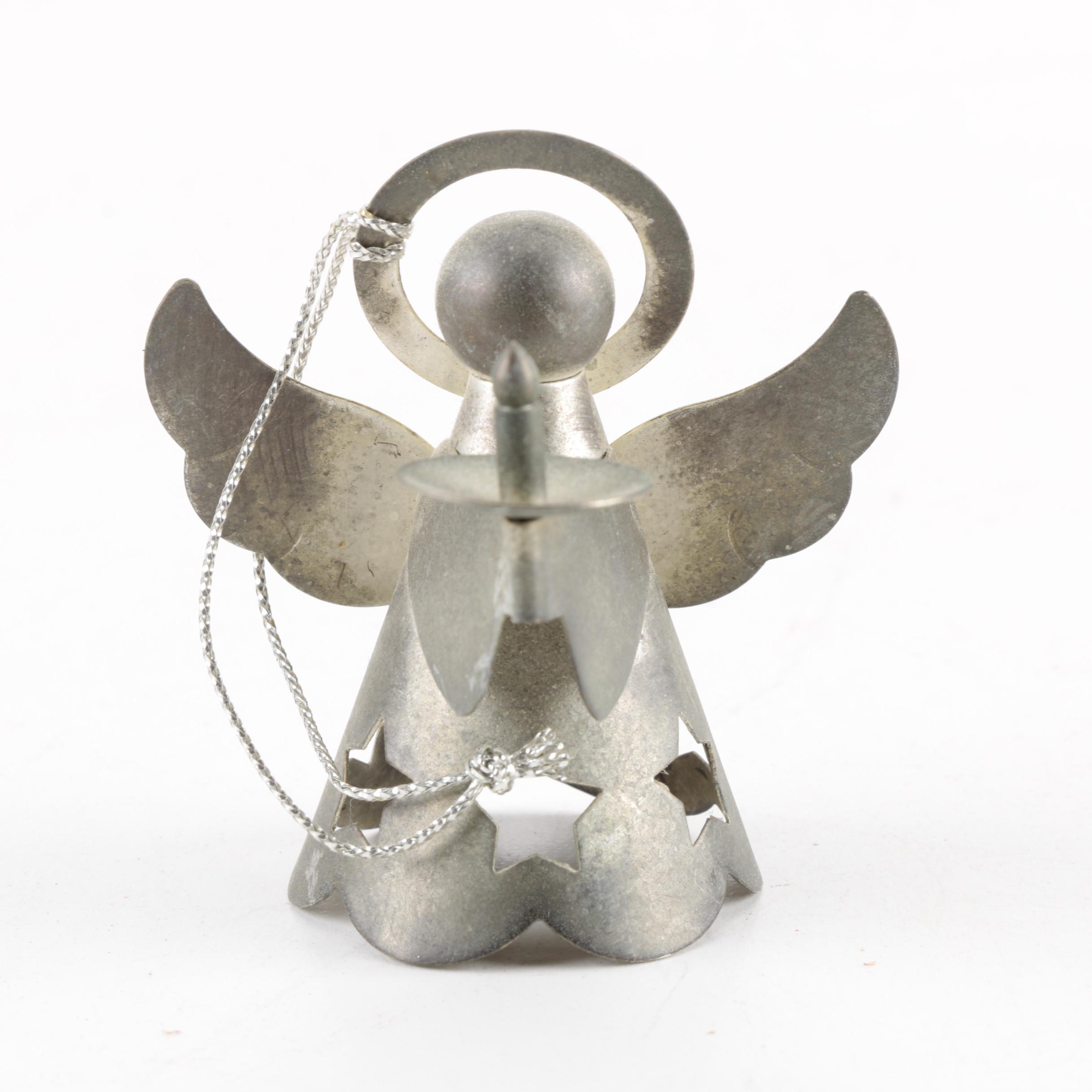 Waterford Santa Claus Ornament with a Collection of Angel Ornaments