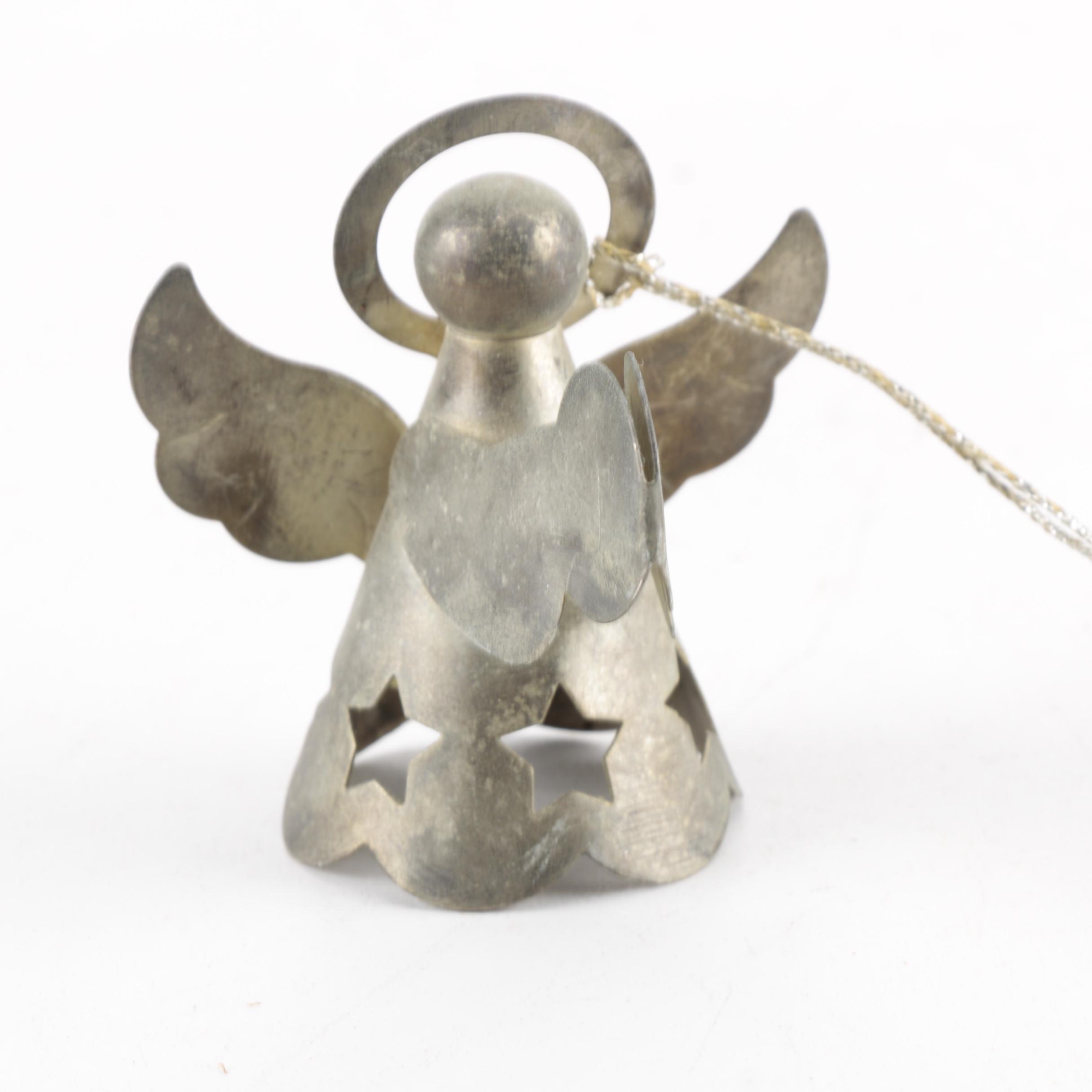 Waterford Santa Claus Ornament with a Collection of Angel Ornaments