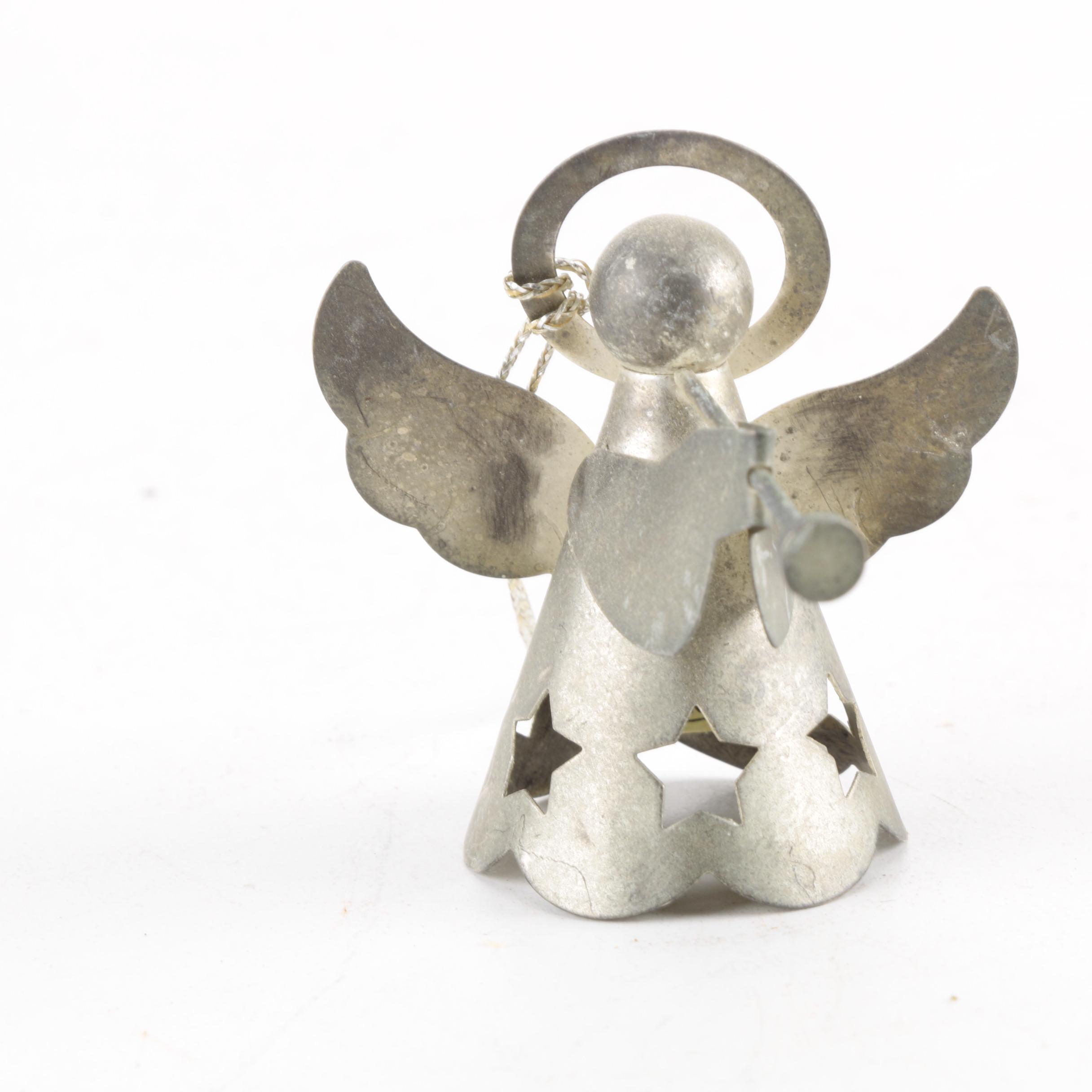 Waterford Santa Claus Ornament with a Collection of Angel Ornaments