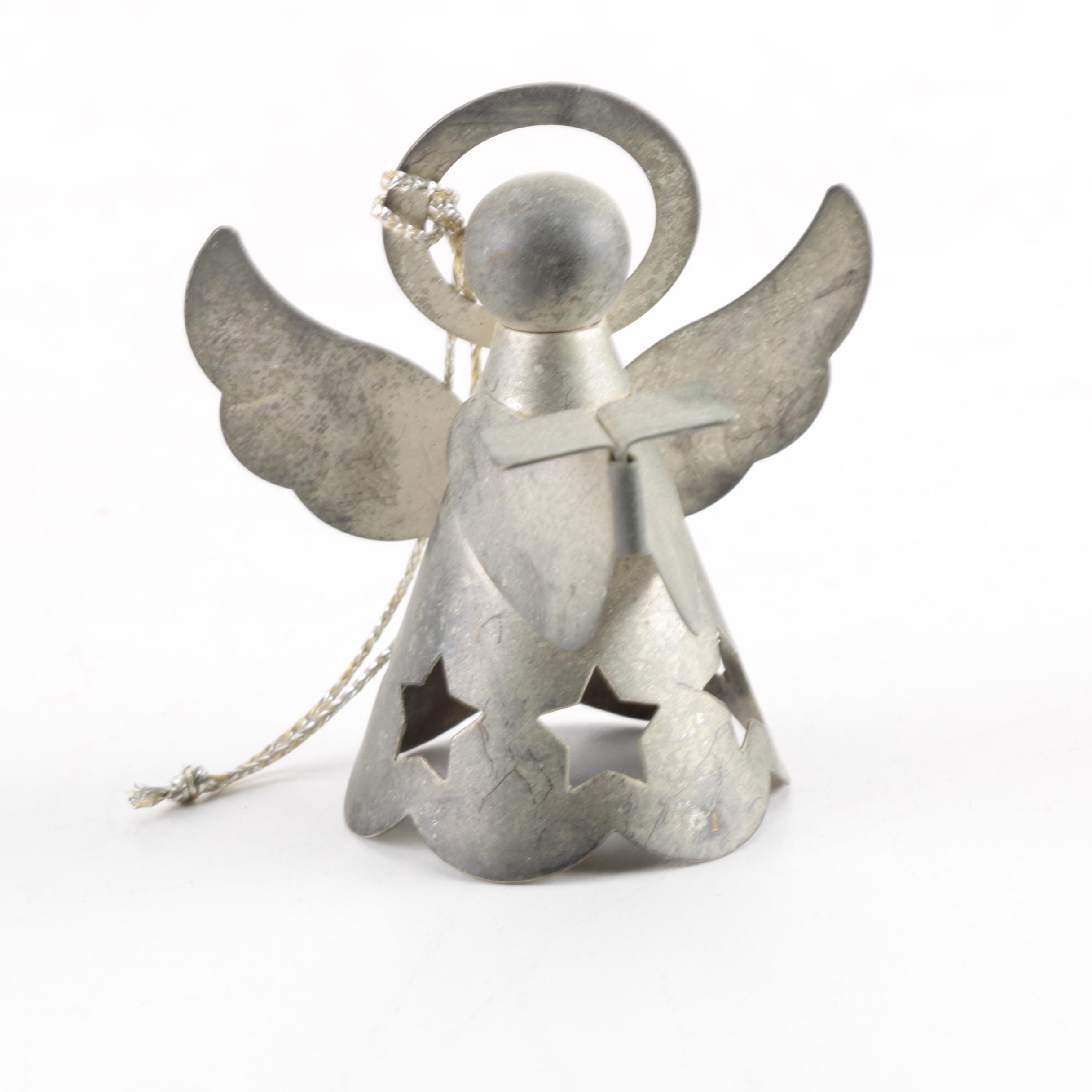 Waterford Santa Claus Ornament with a Collection of Angel Ornaments