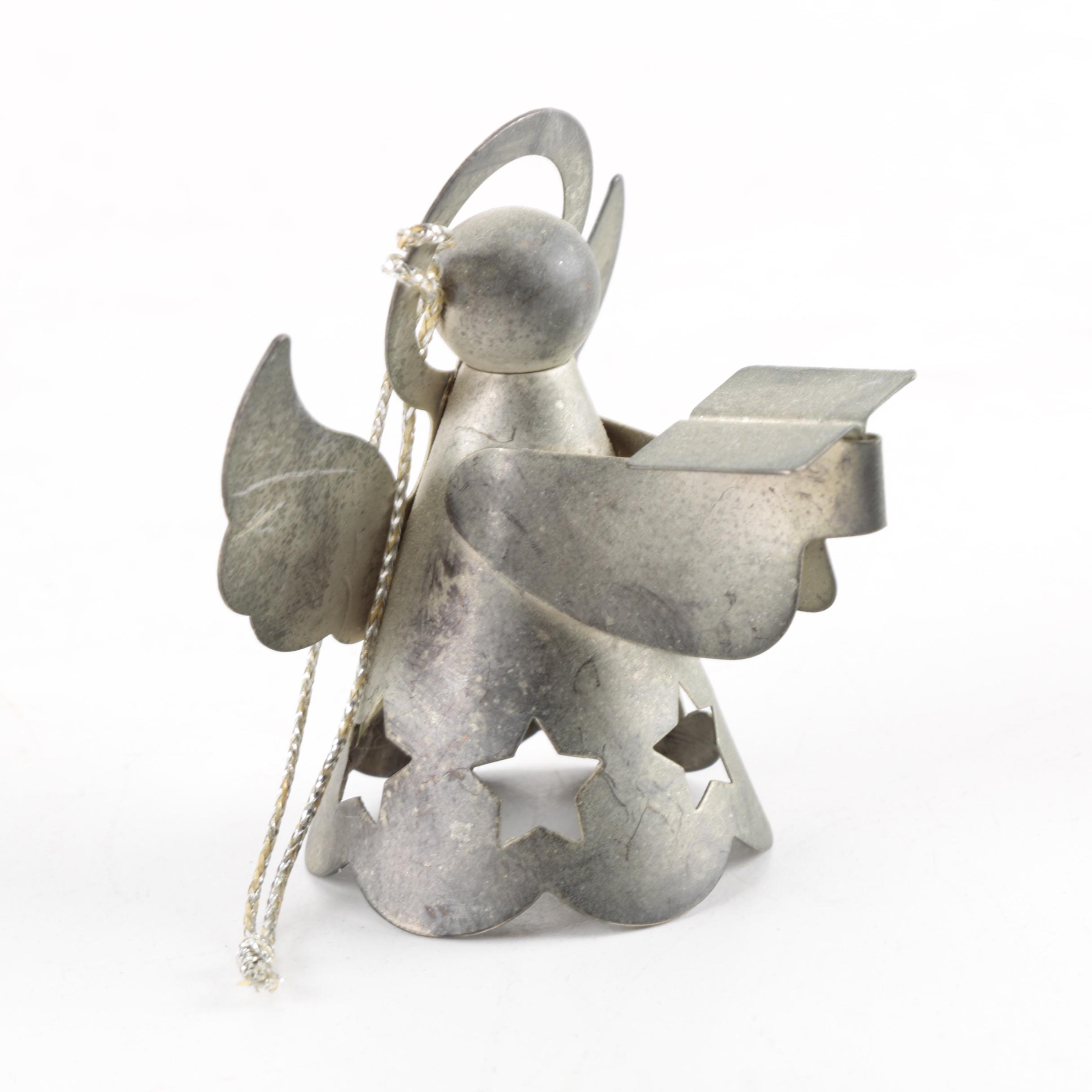 Waterford Santa Claus Ornament with a Collection of Angel Ornaments