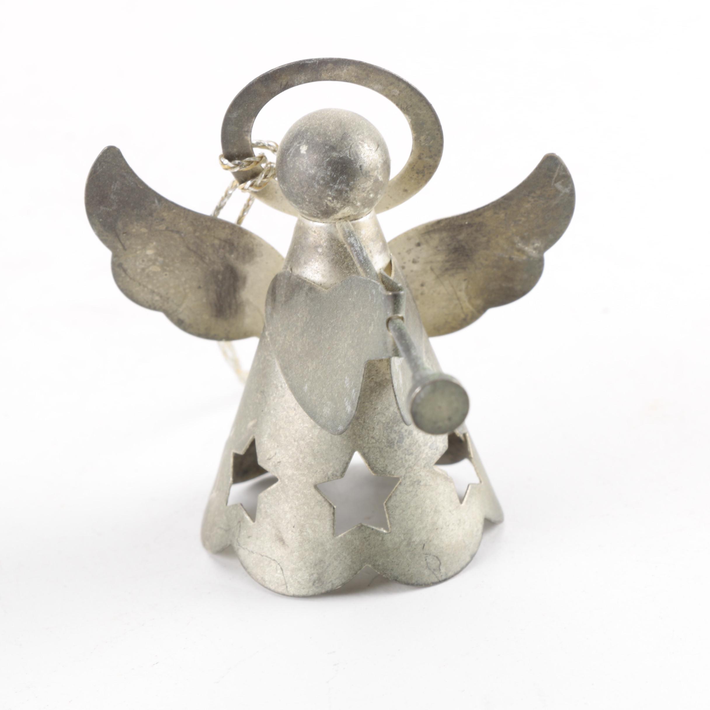 Waterford Santa Claus Ornament with a Collection of Angel Ornaments