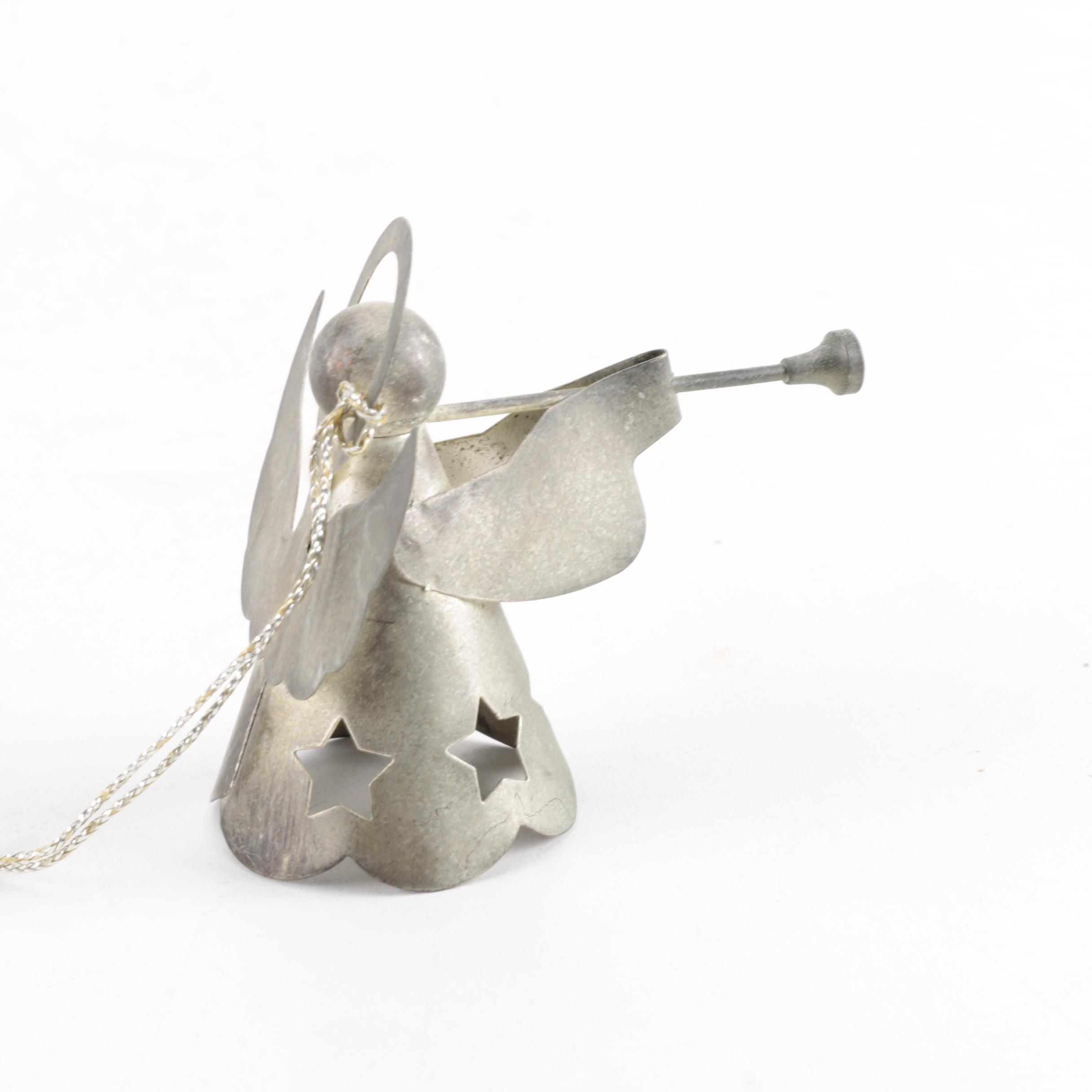 Waterford Santa Claus Ornament with a Collection of Angel Ornaments