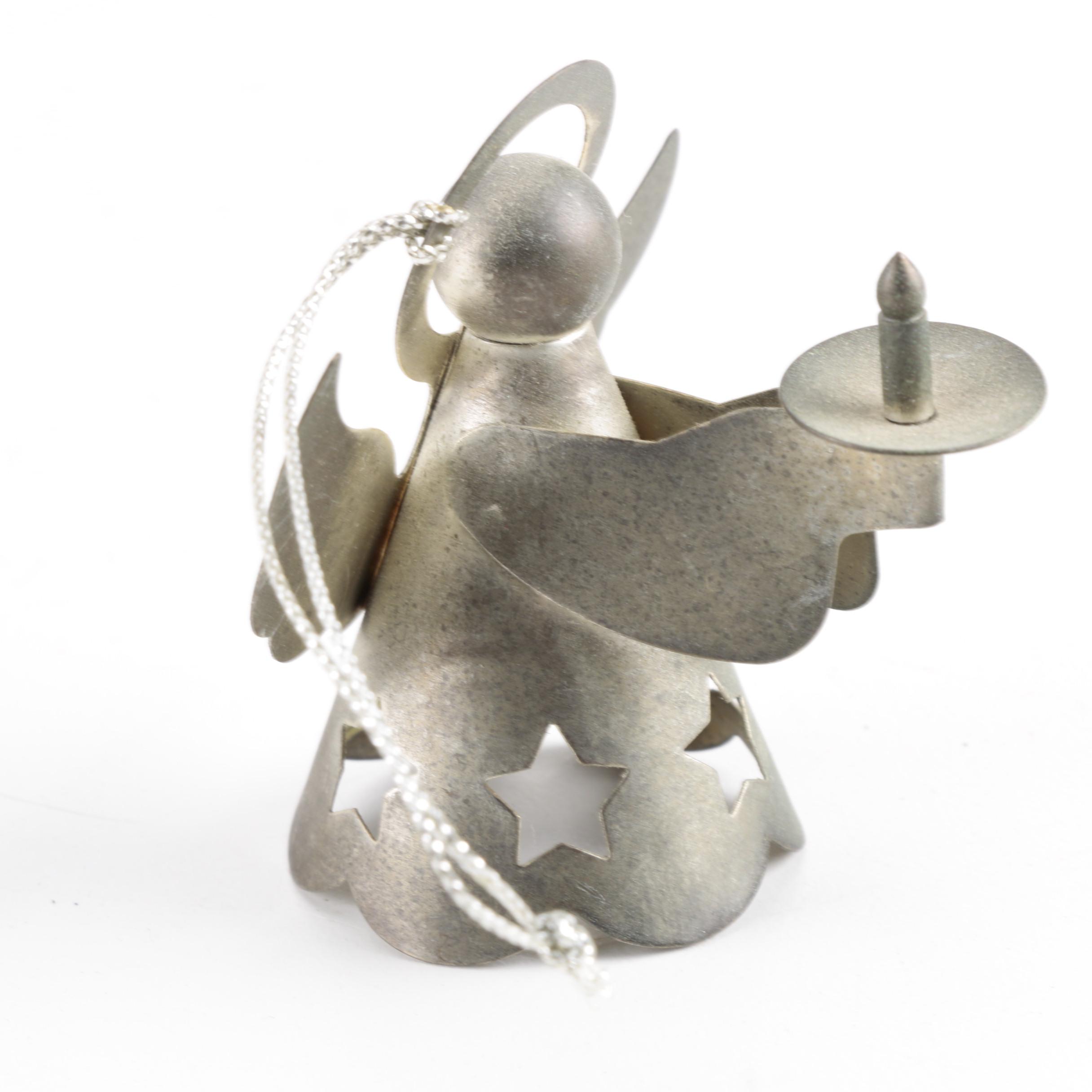 Waterford Santa Claus Ornament with a Collection of Angel Ornaments