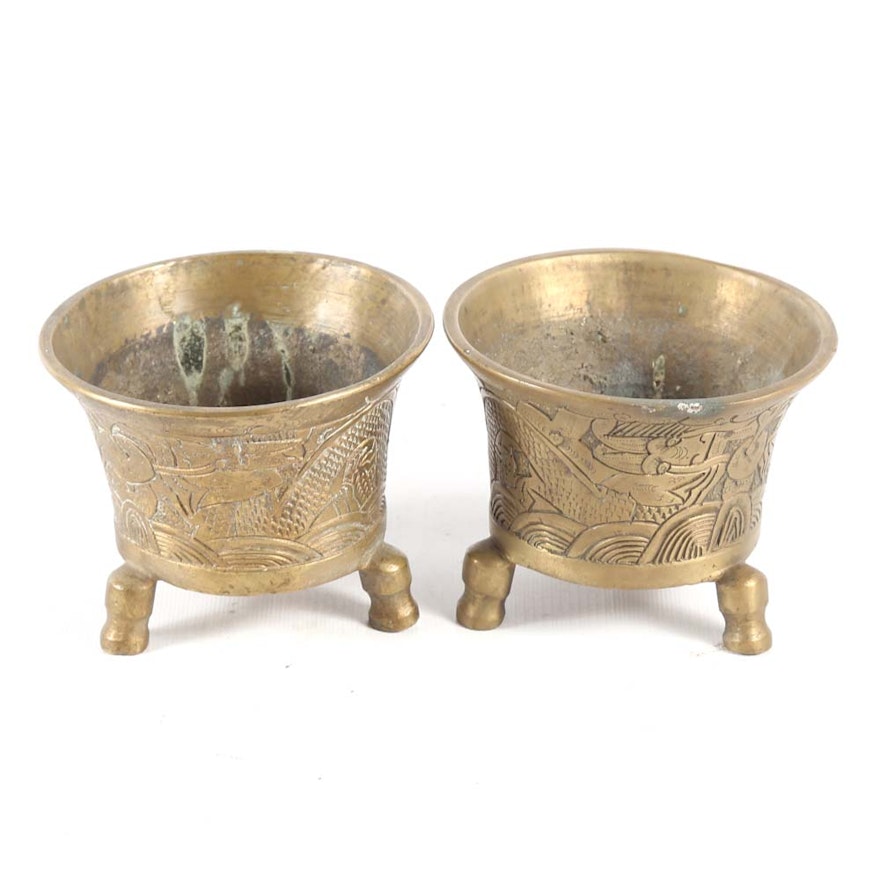 Vintage Japanese Brass Vessels