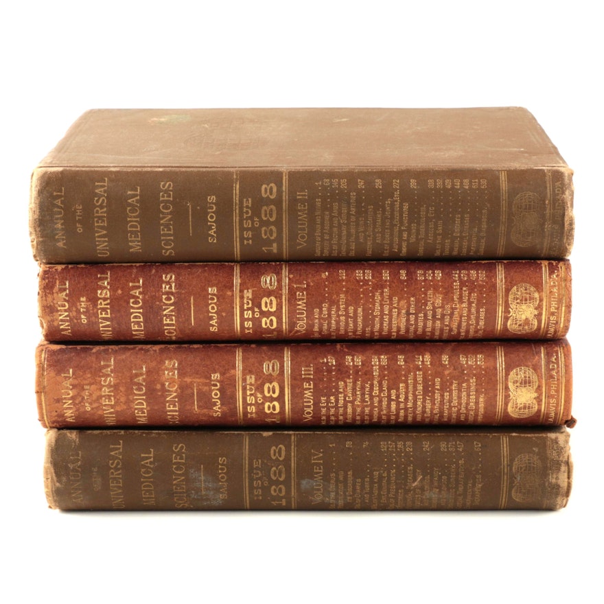 1888 "Annual of the Universal Medical Sciences" Multi-Volume Set