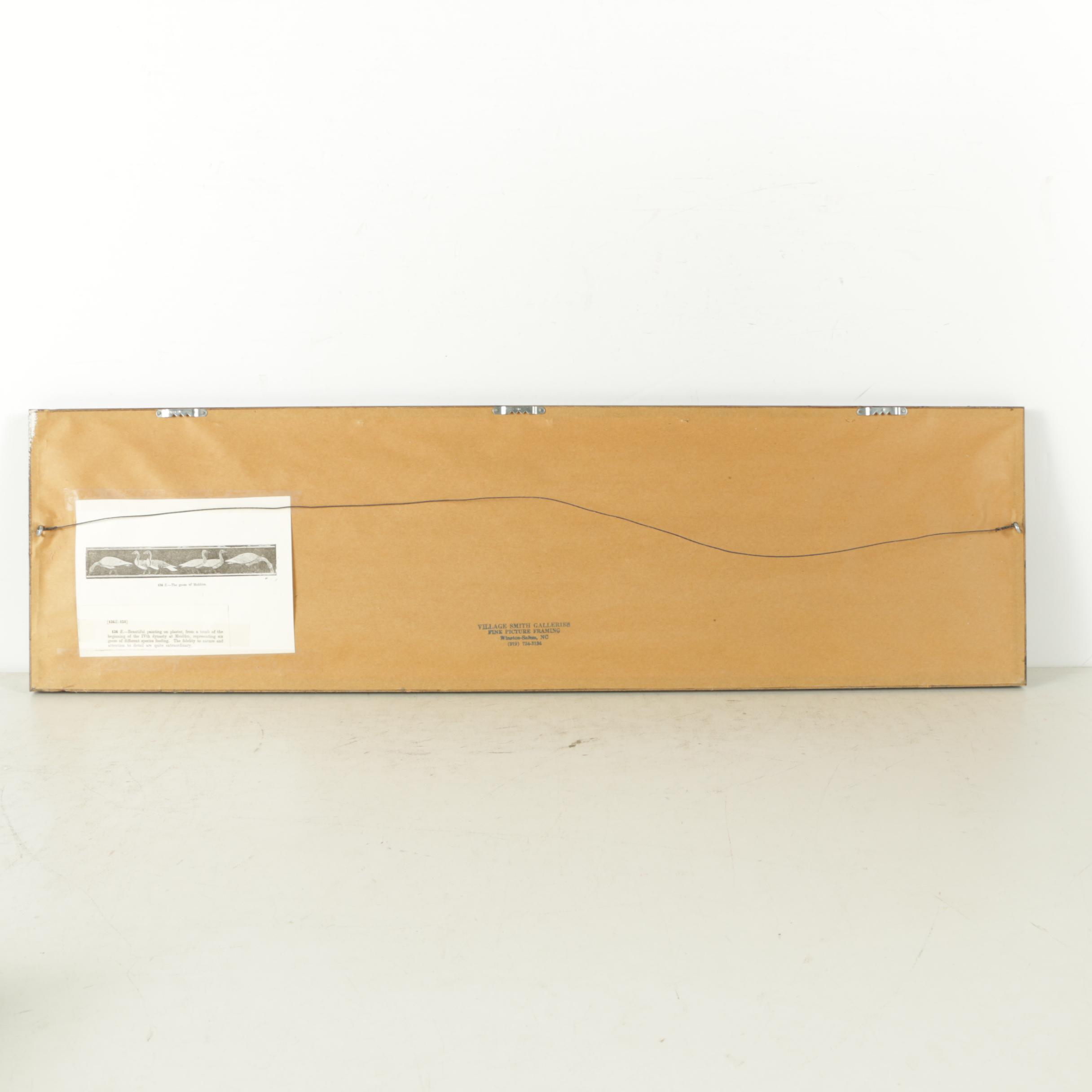 Gouache Paintings on Papyrus of Egyptian Themes