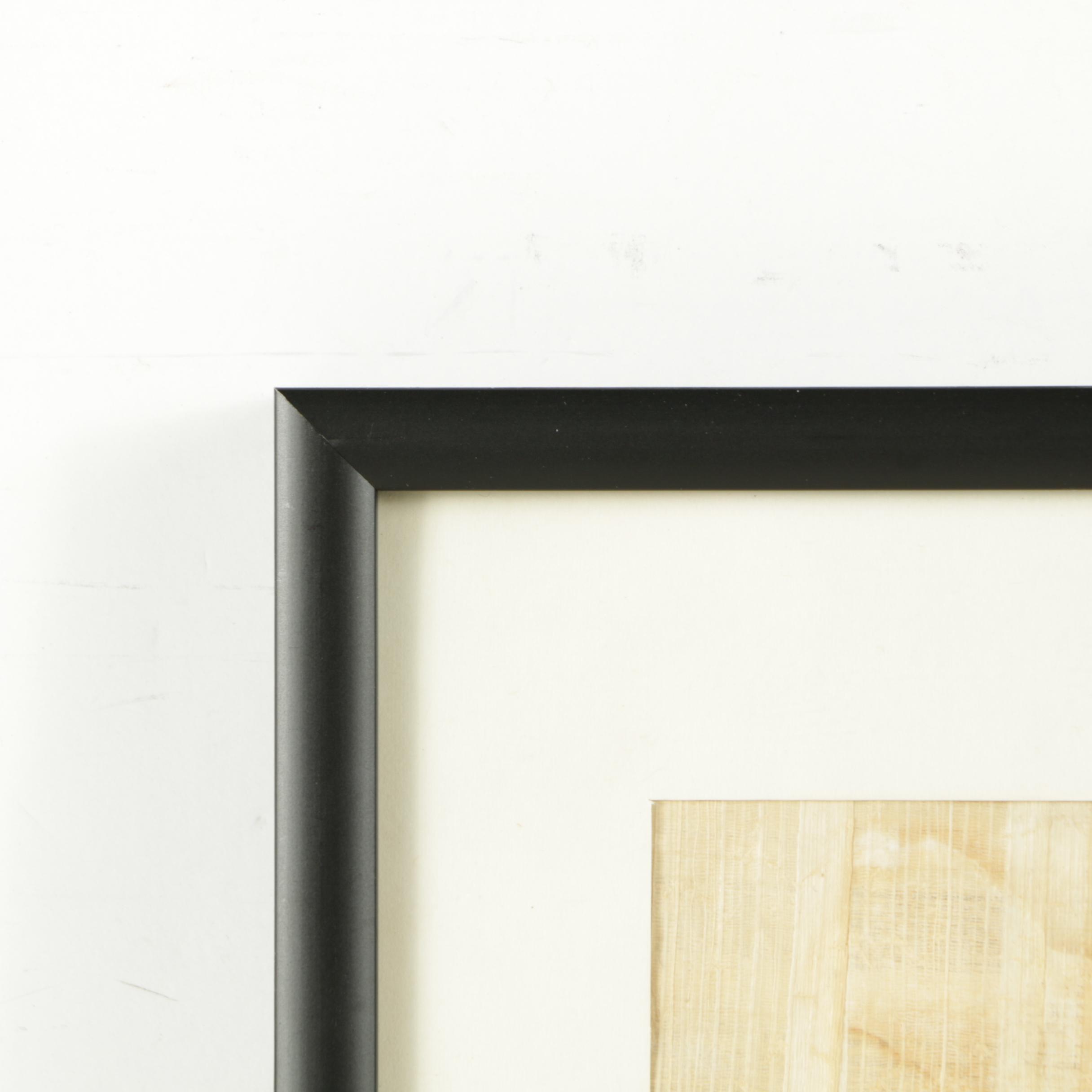 Gouache Paintings on Papyrus of Egyptian Themes