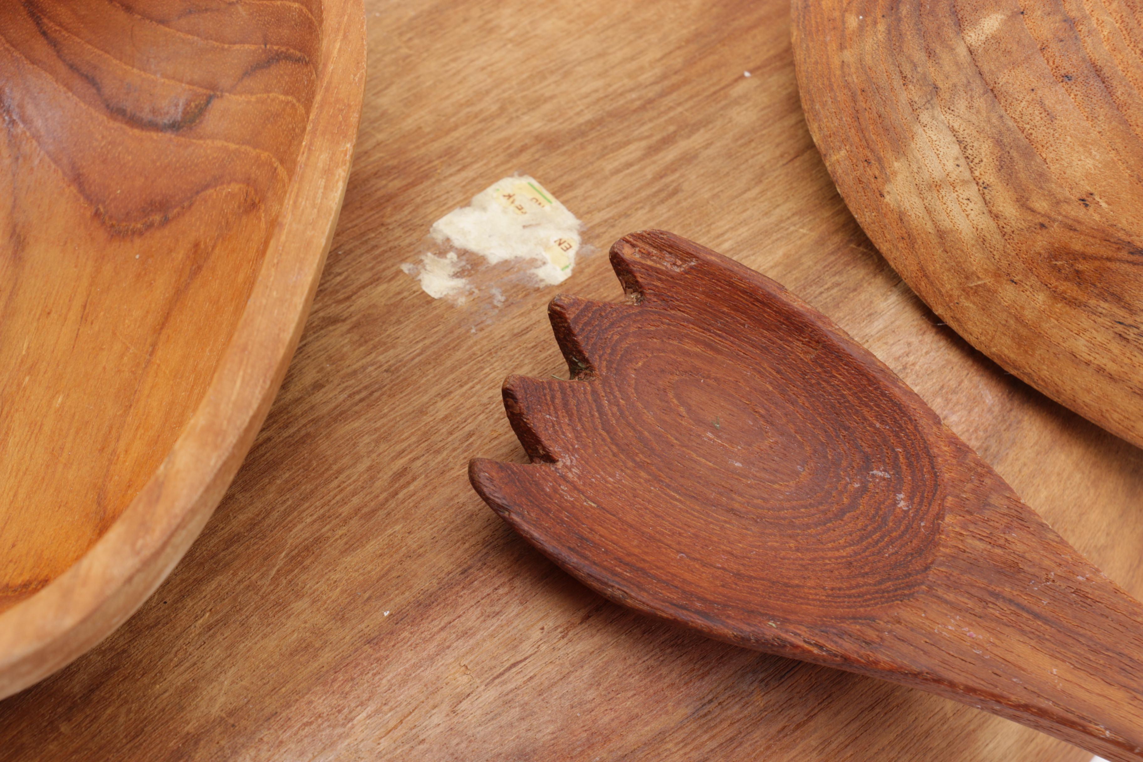 Wood Serving Breakfast Tray Salad Bowls and Baskets
