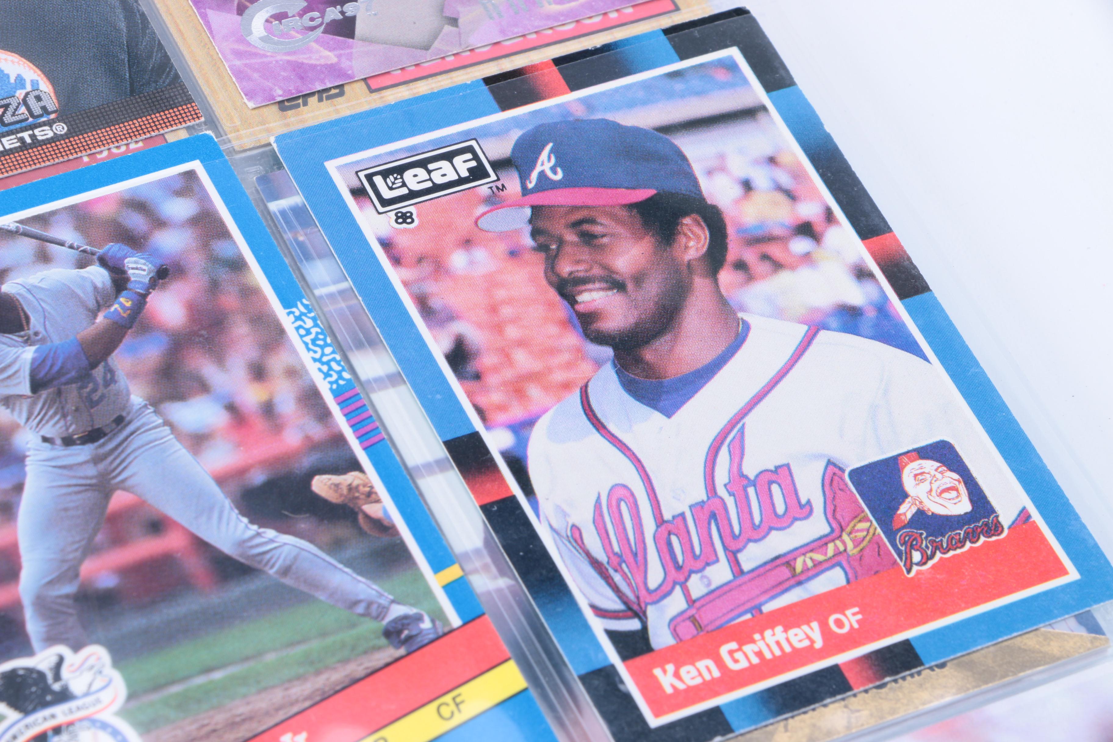 Collection of Baseball Cards Including Fleer and Topps