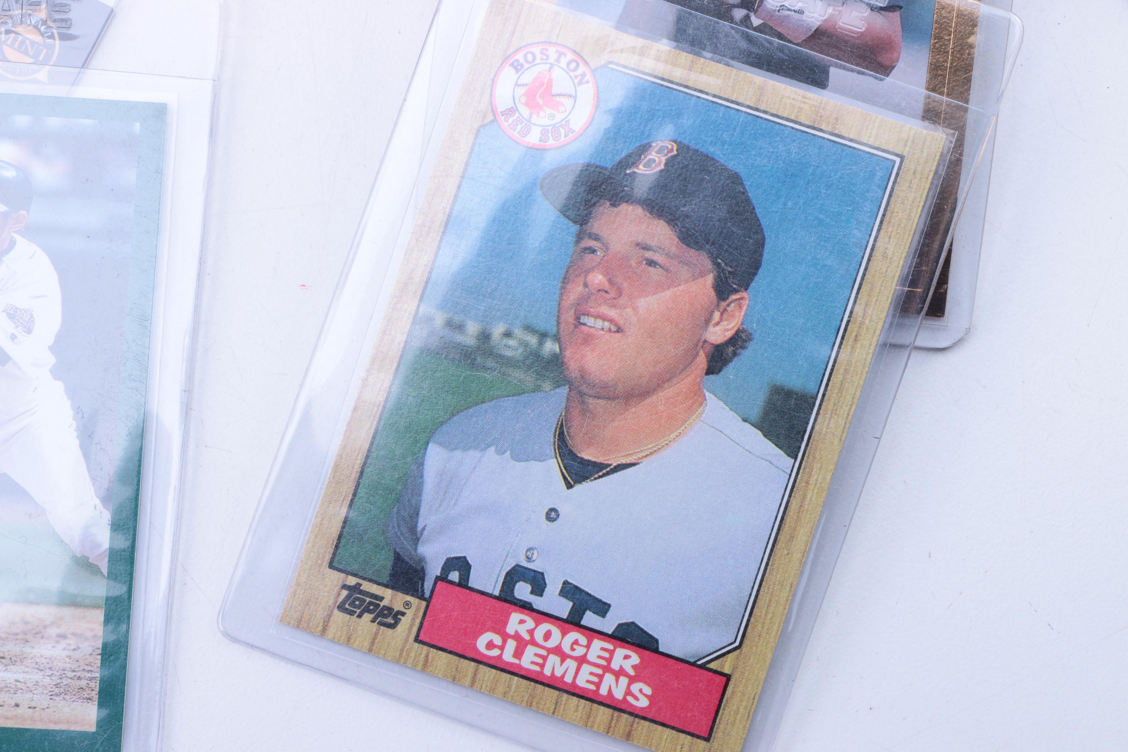 Collection of Baseball Cards Including Fleer and Topps