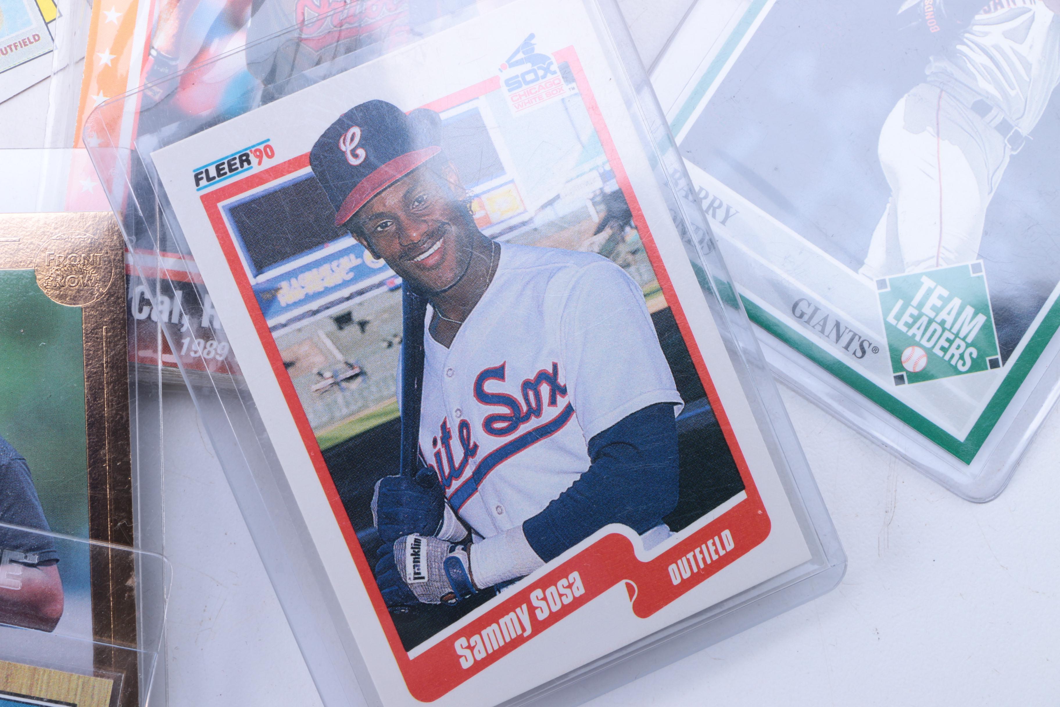 Collection of Baseball Cards Including Fleer and Topps