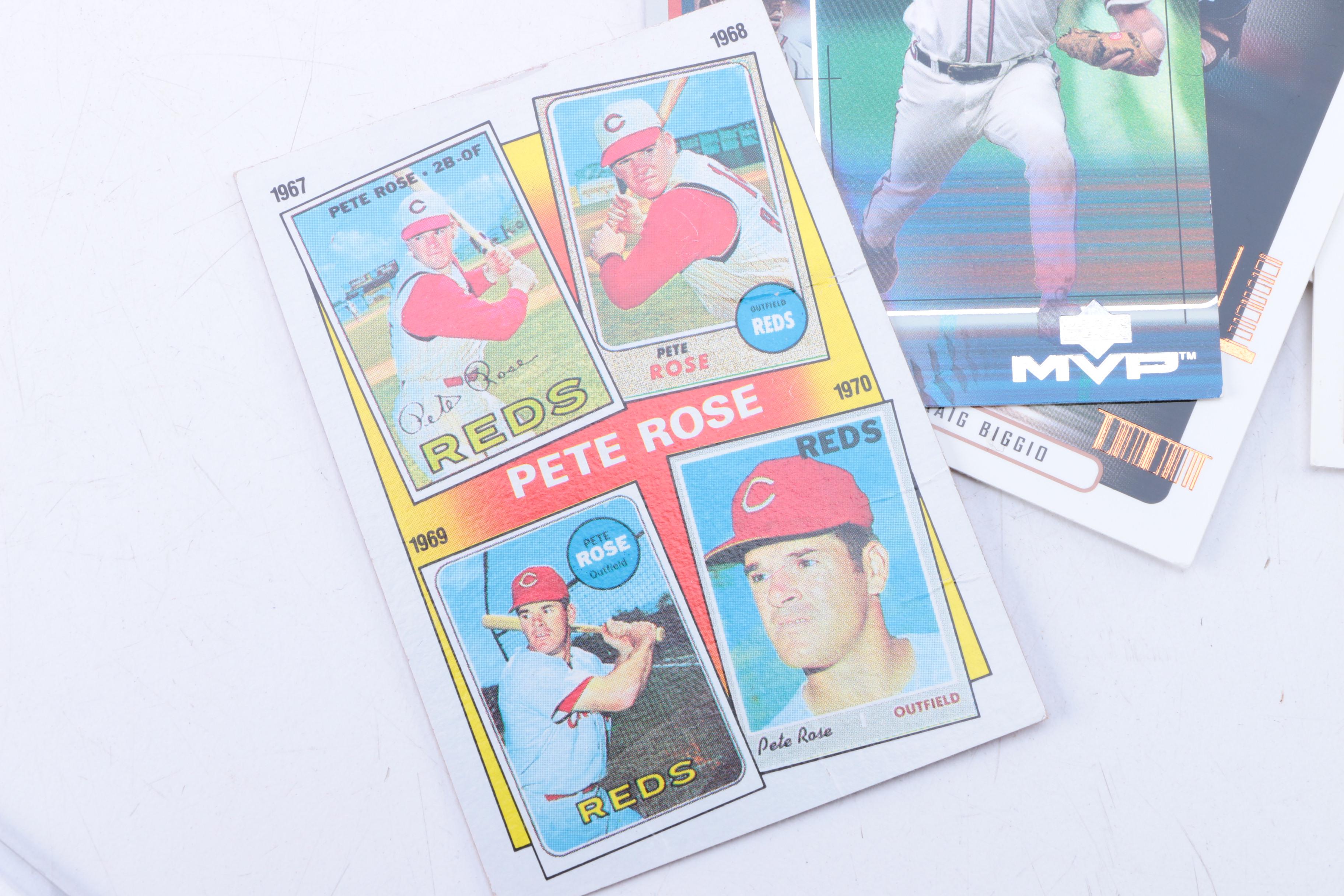 Collection of Baseball Cards Including Fleer and Topps