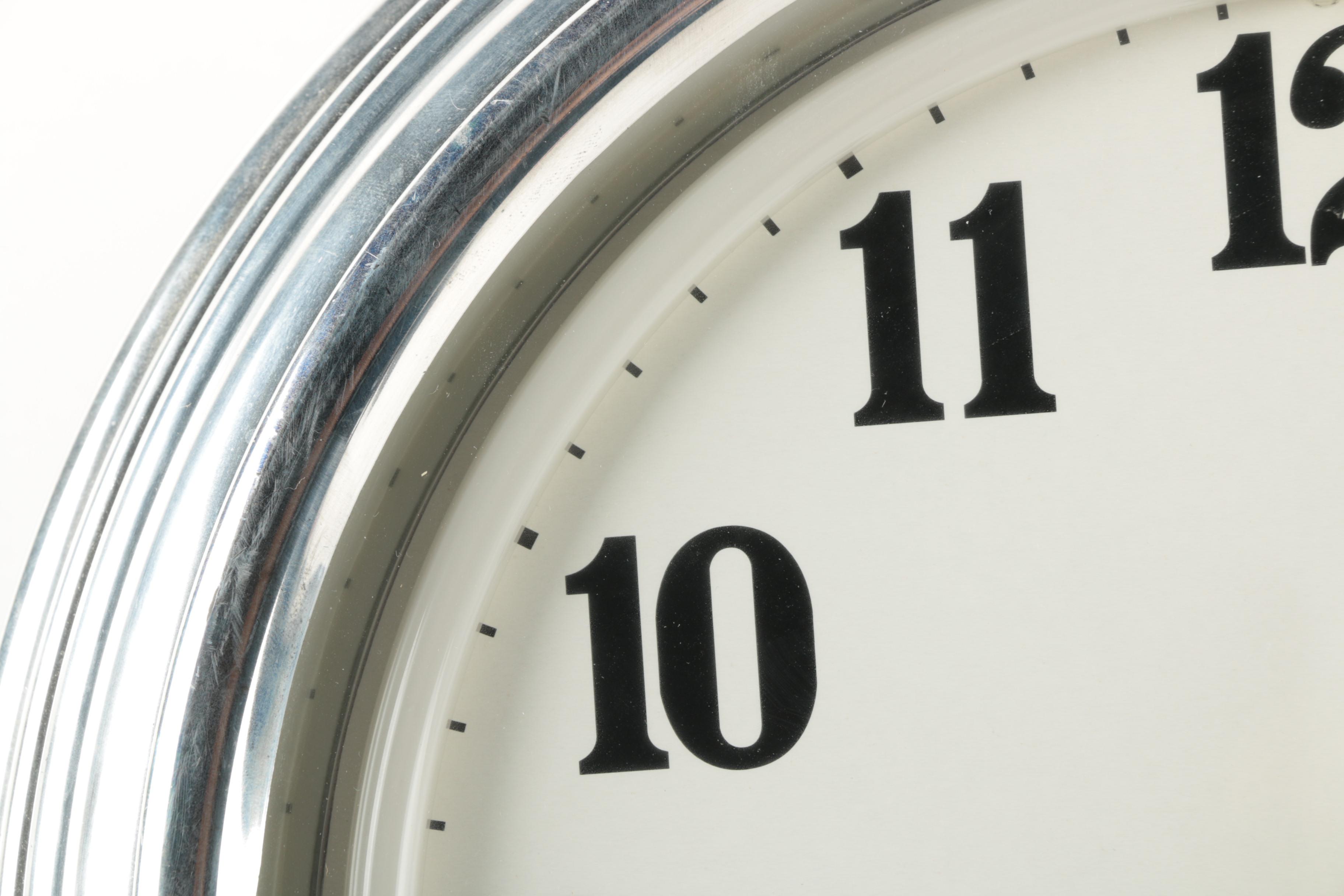 Illuminated Wall Clock with Neon