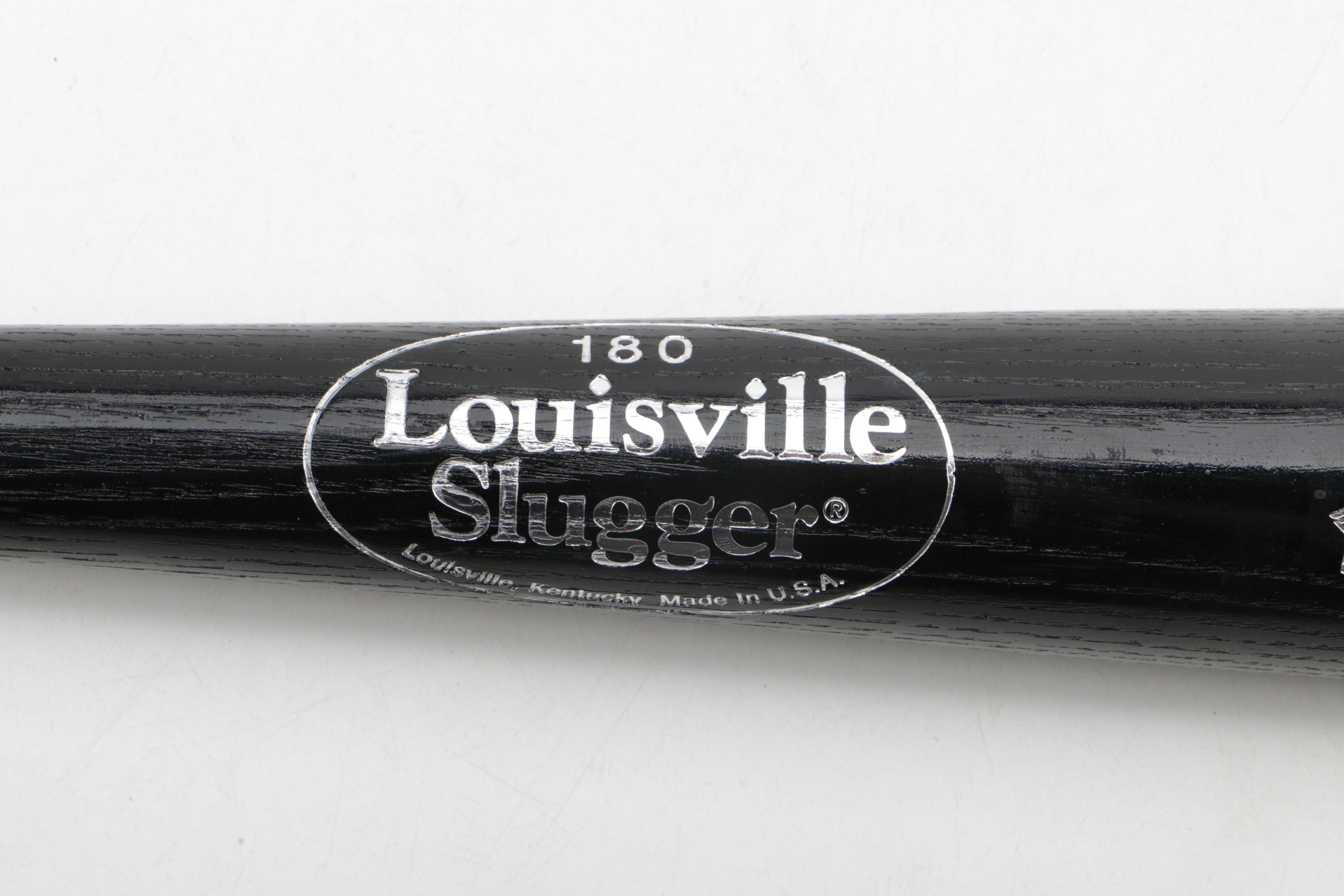 Omar Vizquel Signed Jacobs Field 10th Anniversary Commemorative Bat