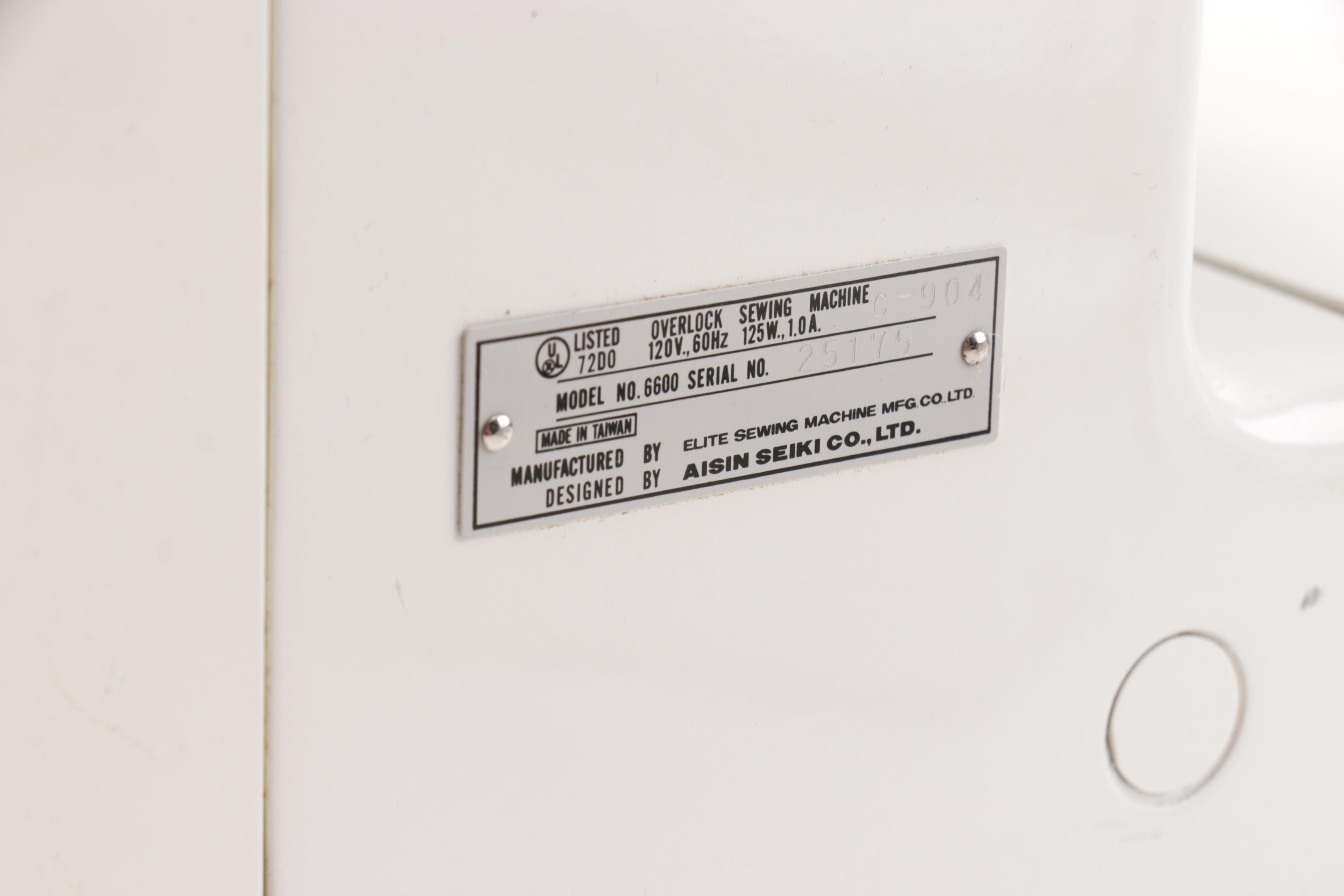 Toyota Serger Sewing Machine Model 6600