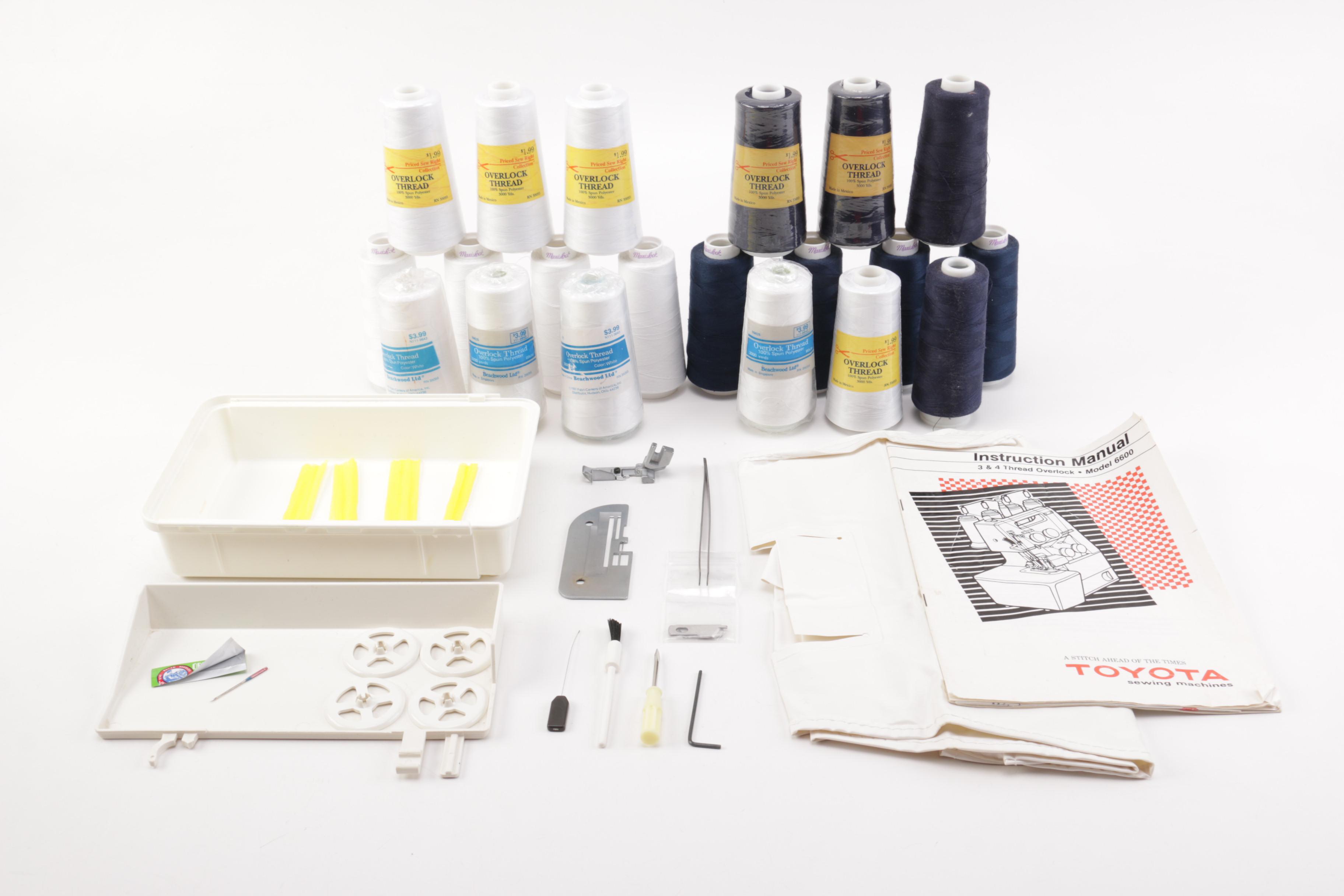 Toyota Serger Sewing Machine Model 6600