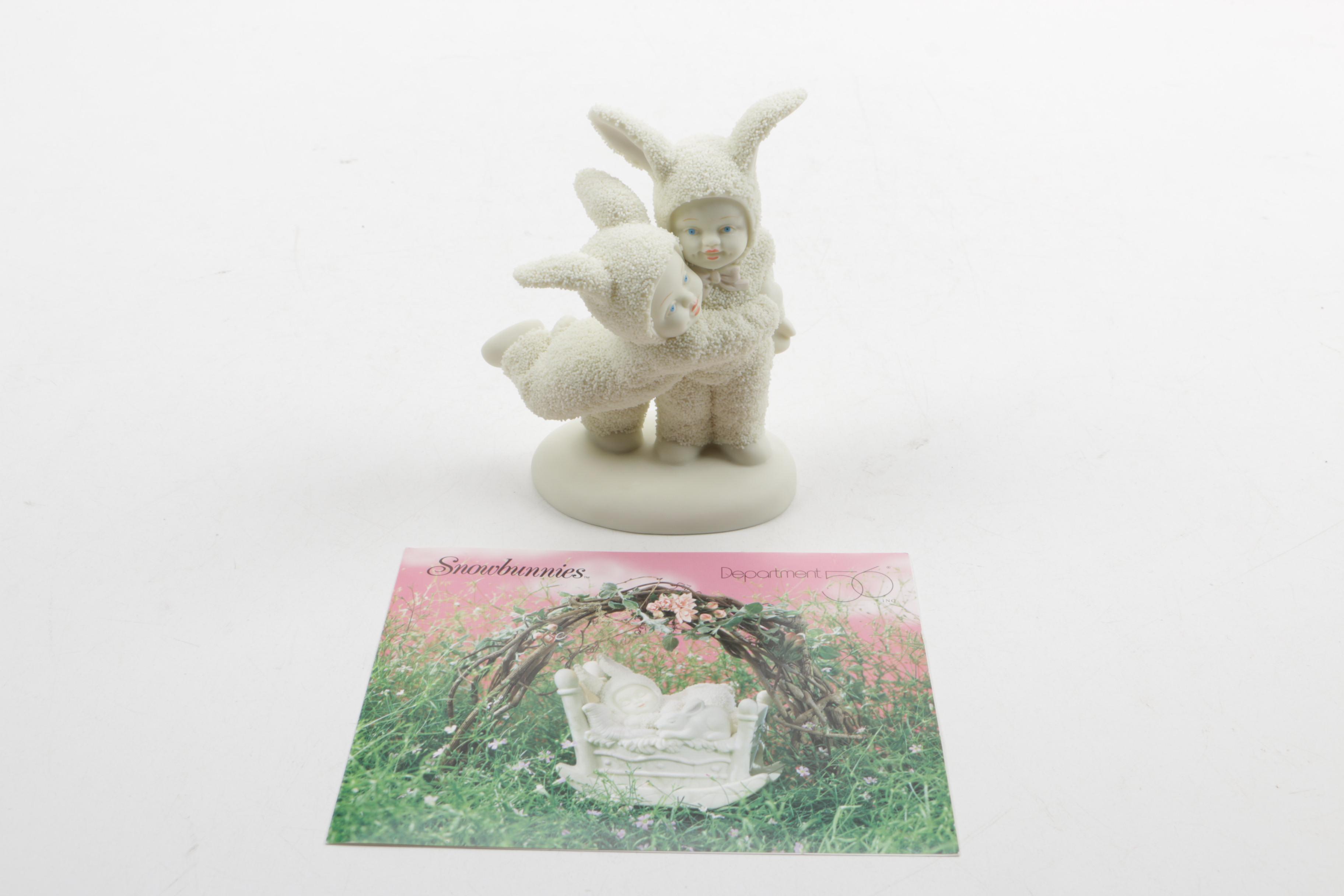 Department 56 Snowbunnies "Bunny Hug" Figurine