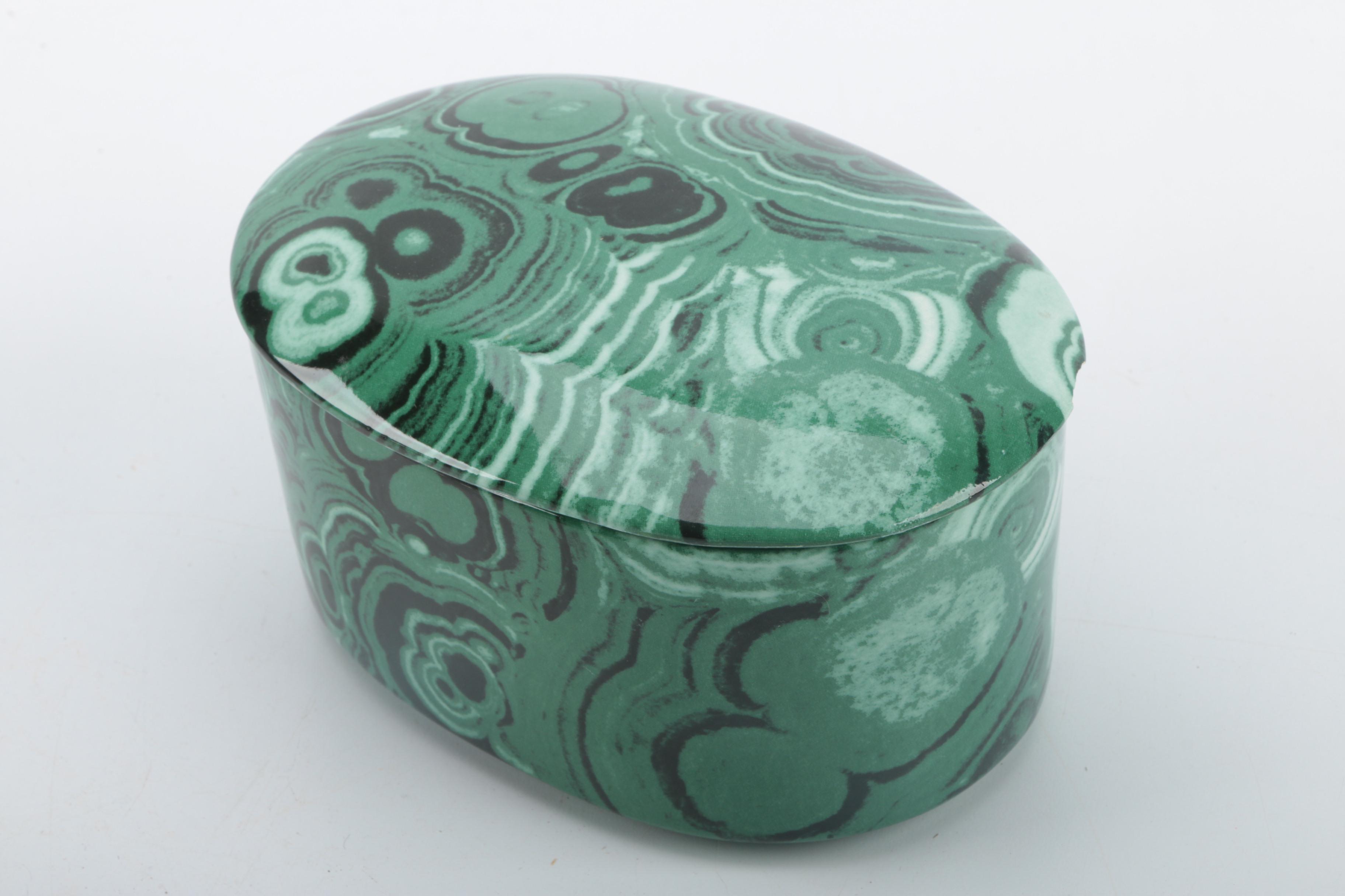 Crystal and Jade Tone Home Décor