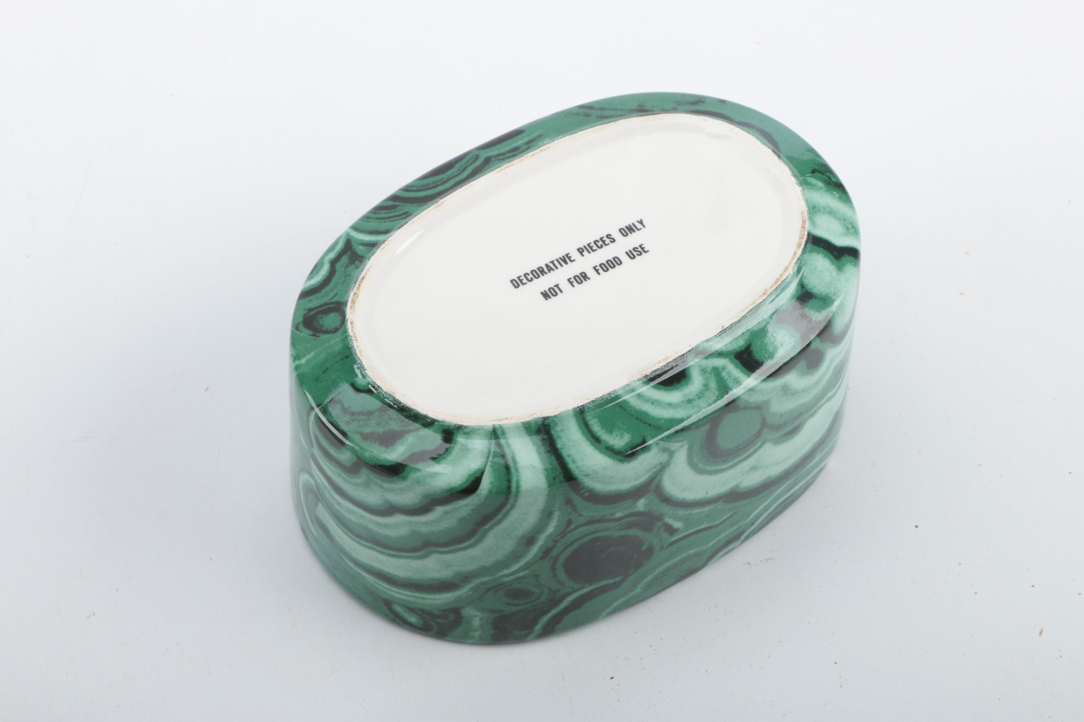 Crystal and Jade Tone Home Décor