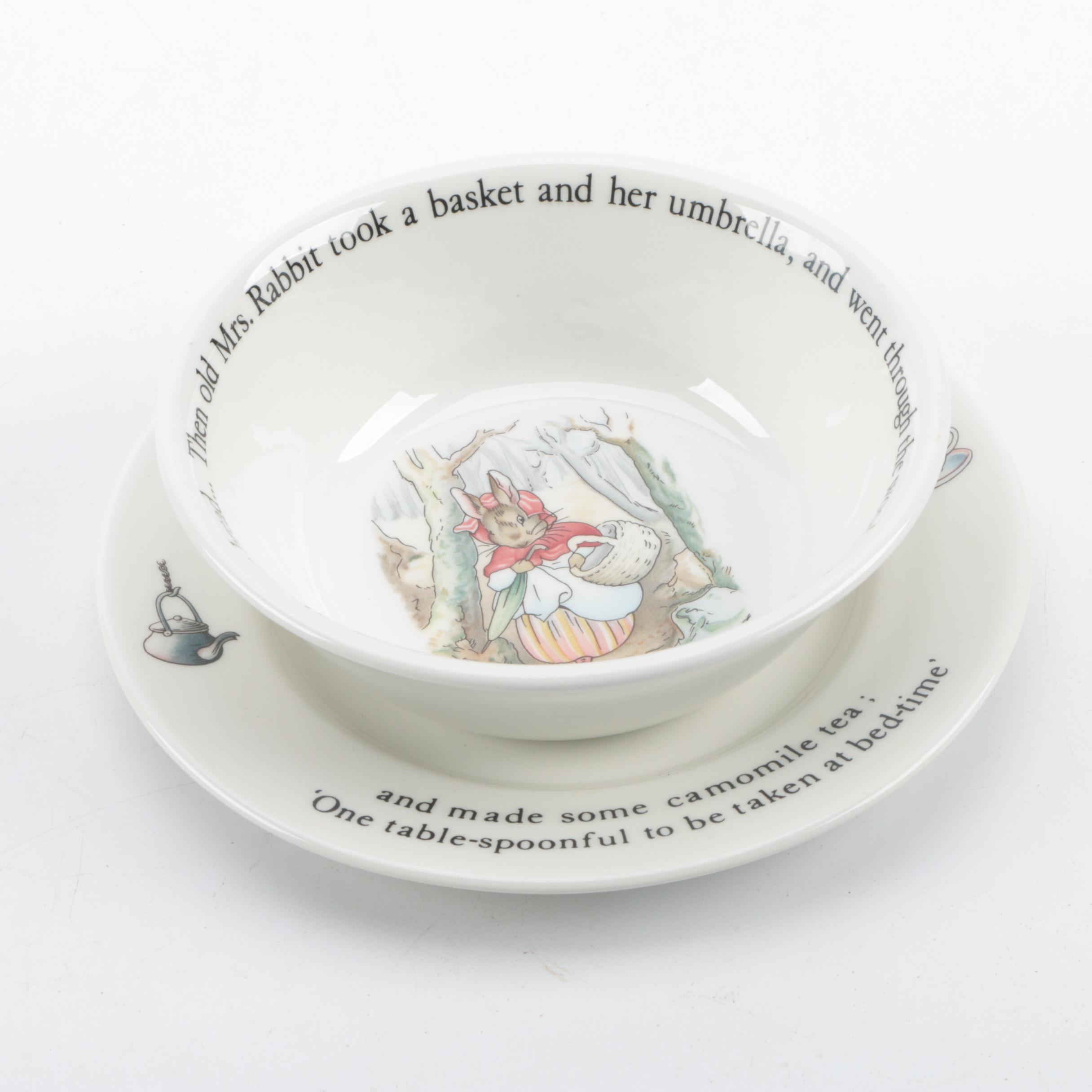 Wedgwood Peter Rabbit Plate and Bowl